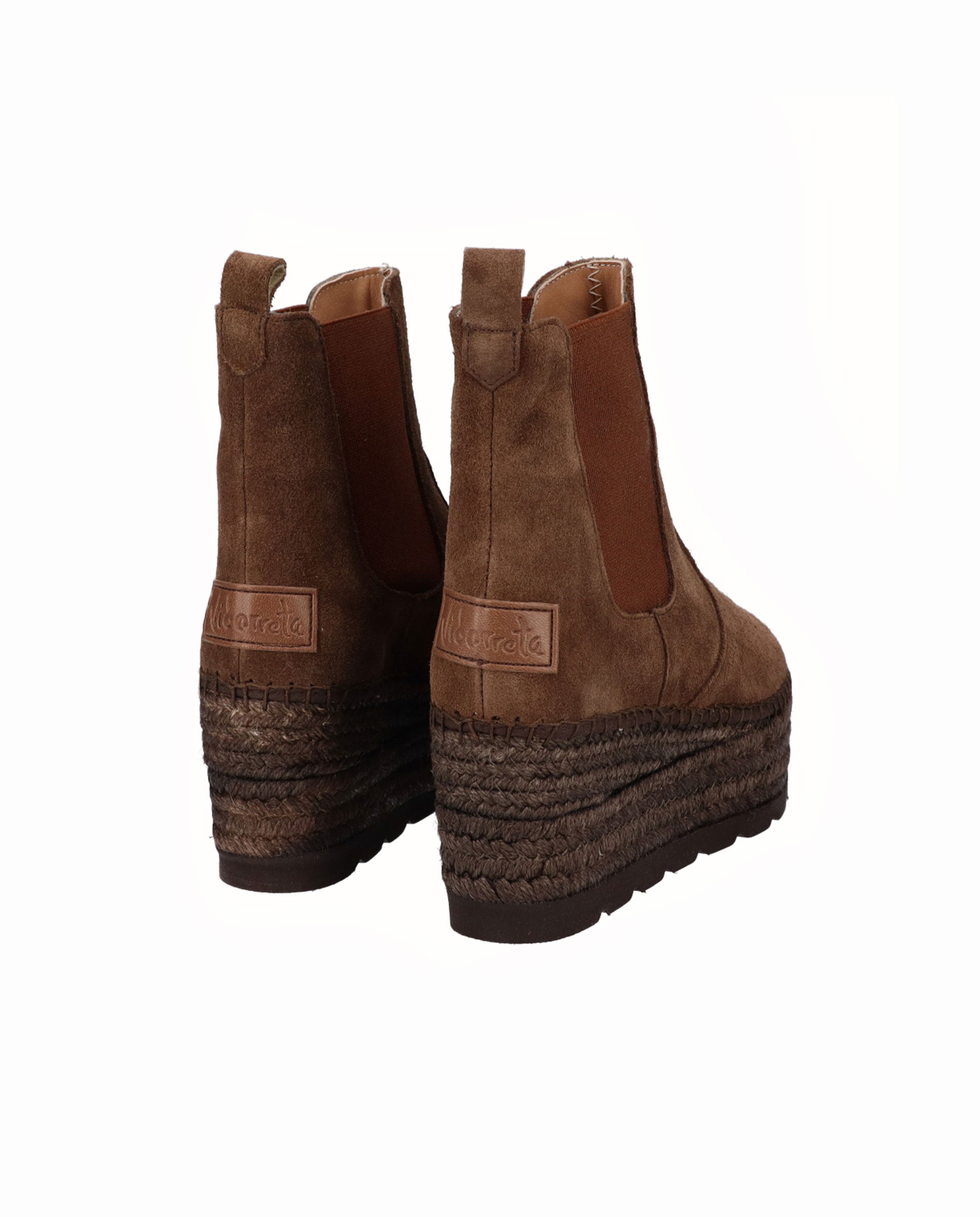 Botin Chelsea en serraje marrón Creta