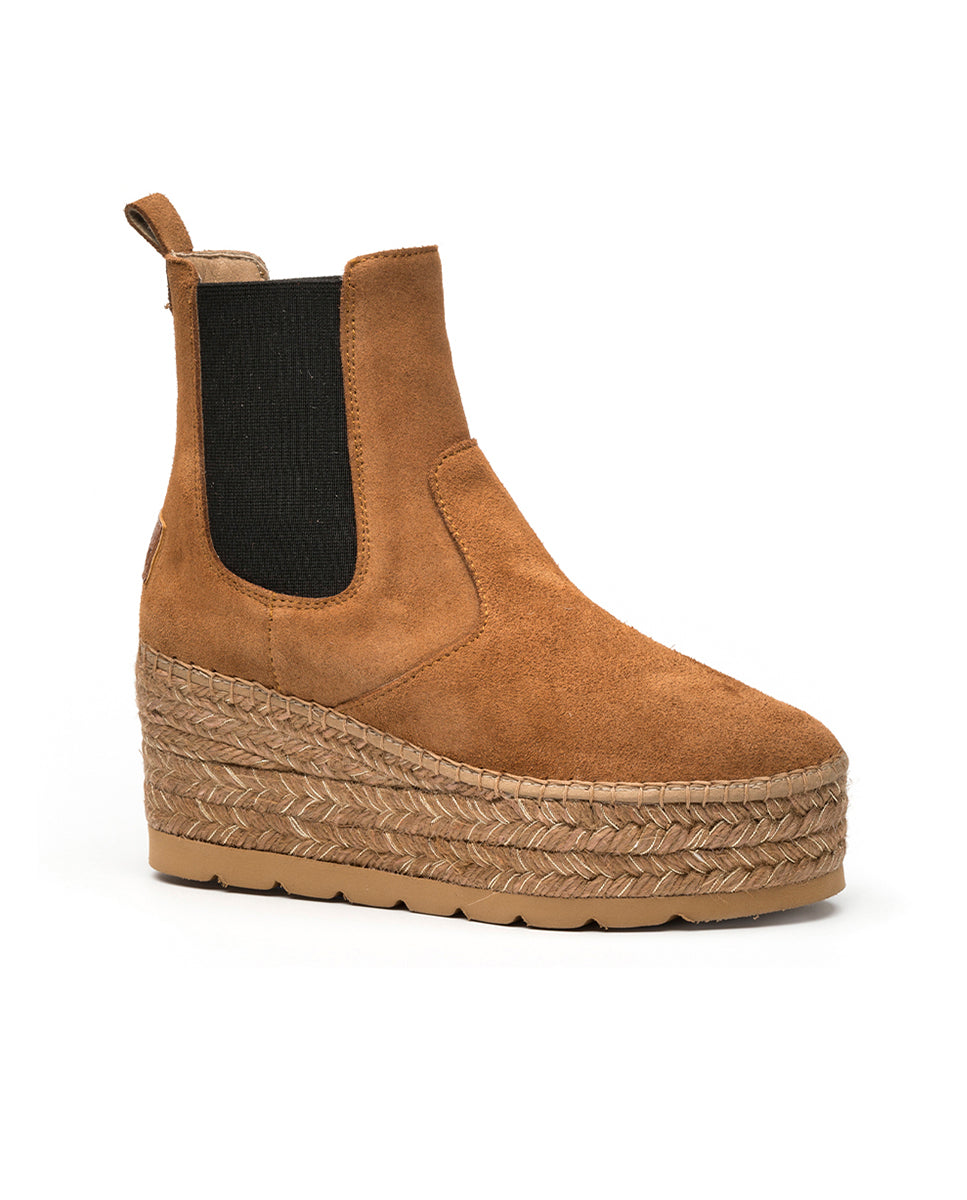 Botin Chelsea en serraje camel Creta