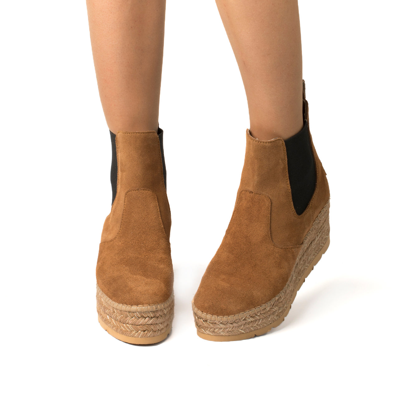 Botin Chelsea en serraje camel Creta