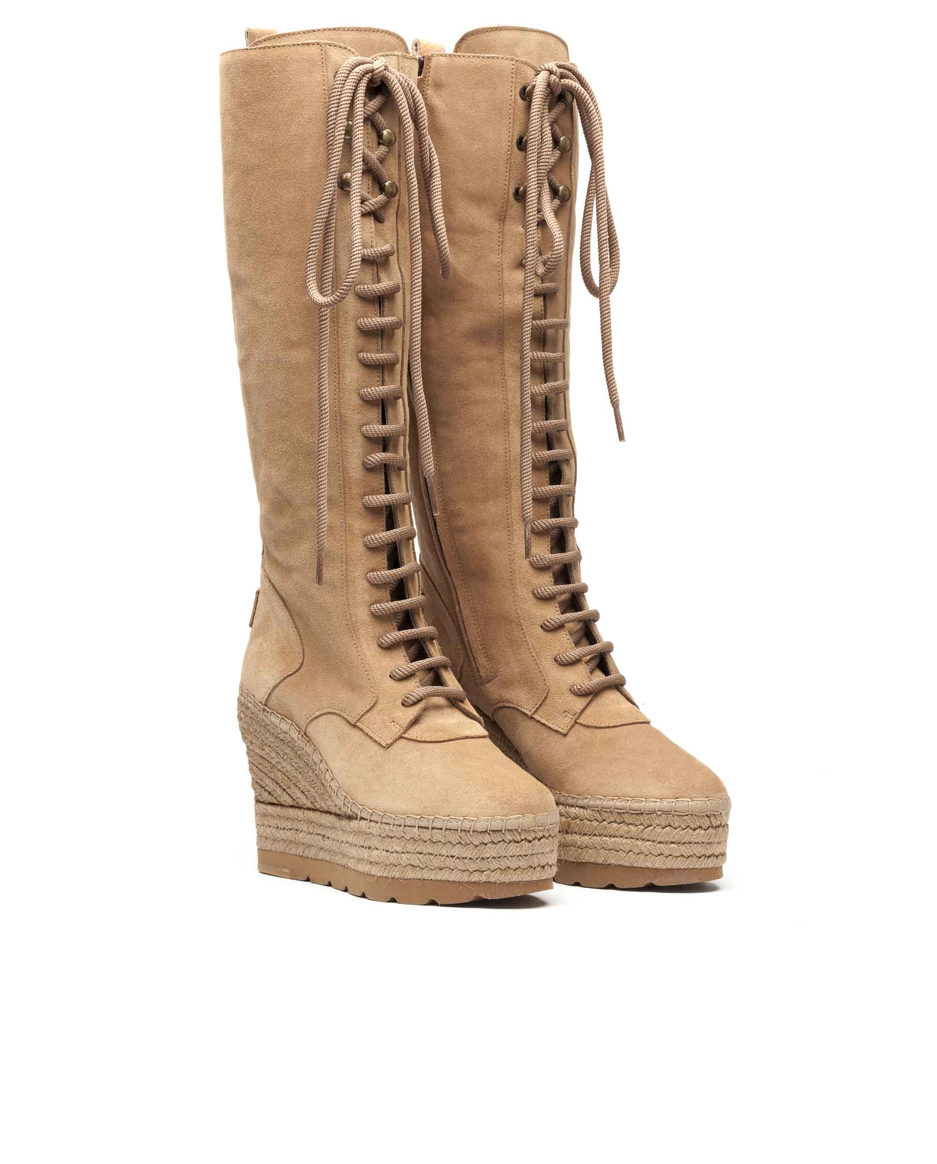 Nude suede high boot Tilo 7