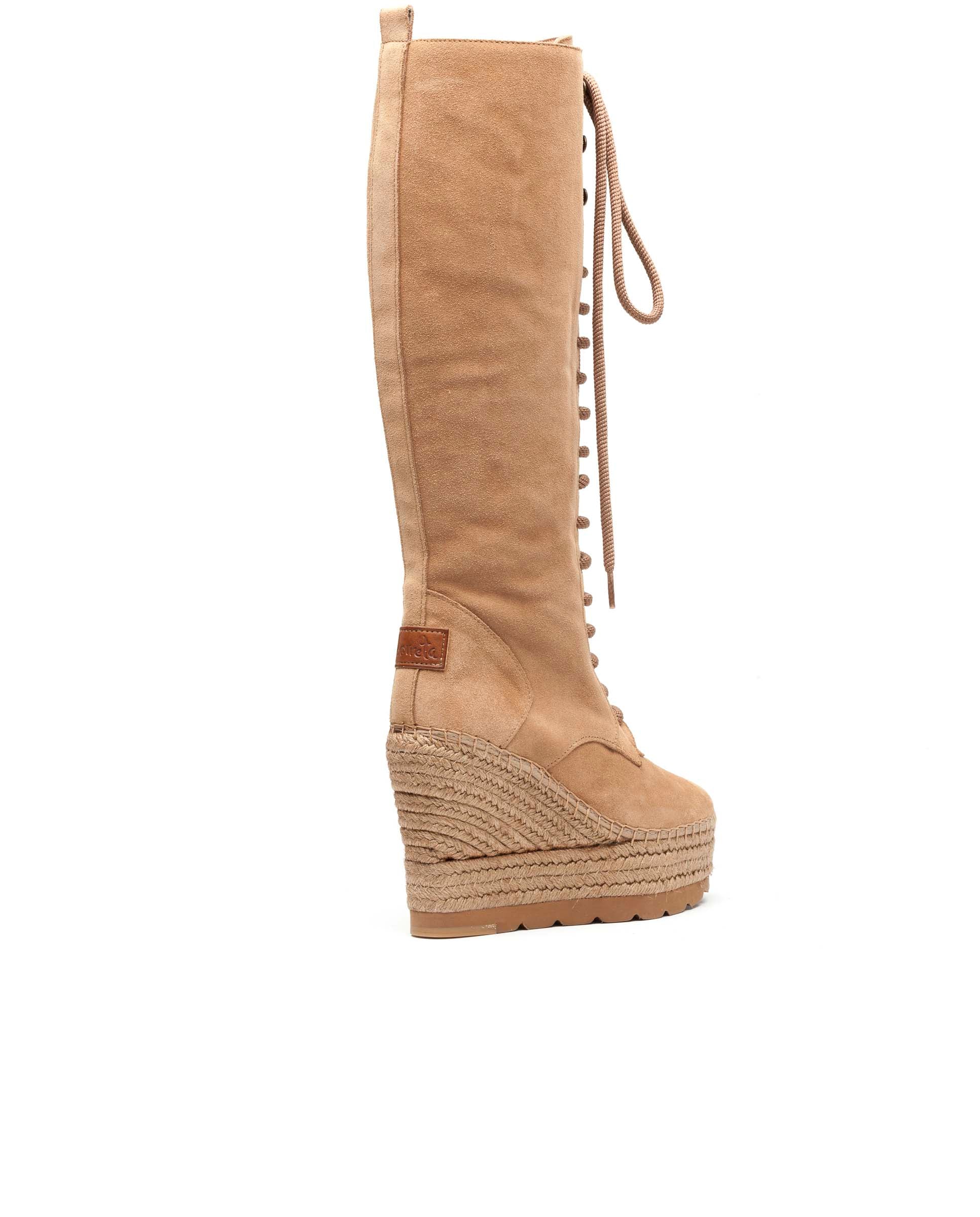 Nude suede high boot Tilo 7