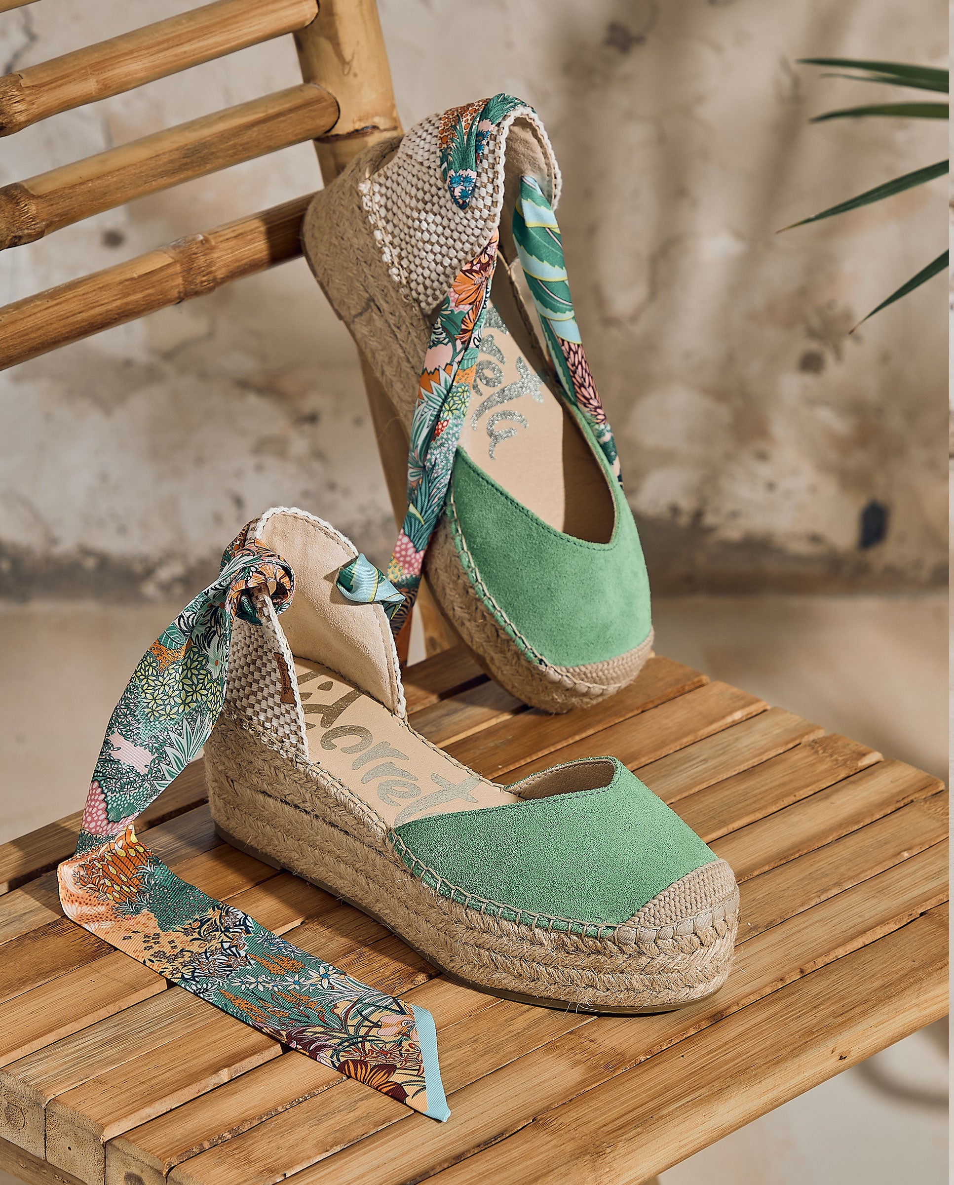 Campesina pico en serraje menta Creta