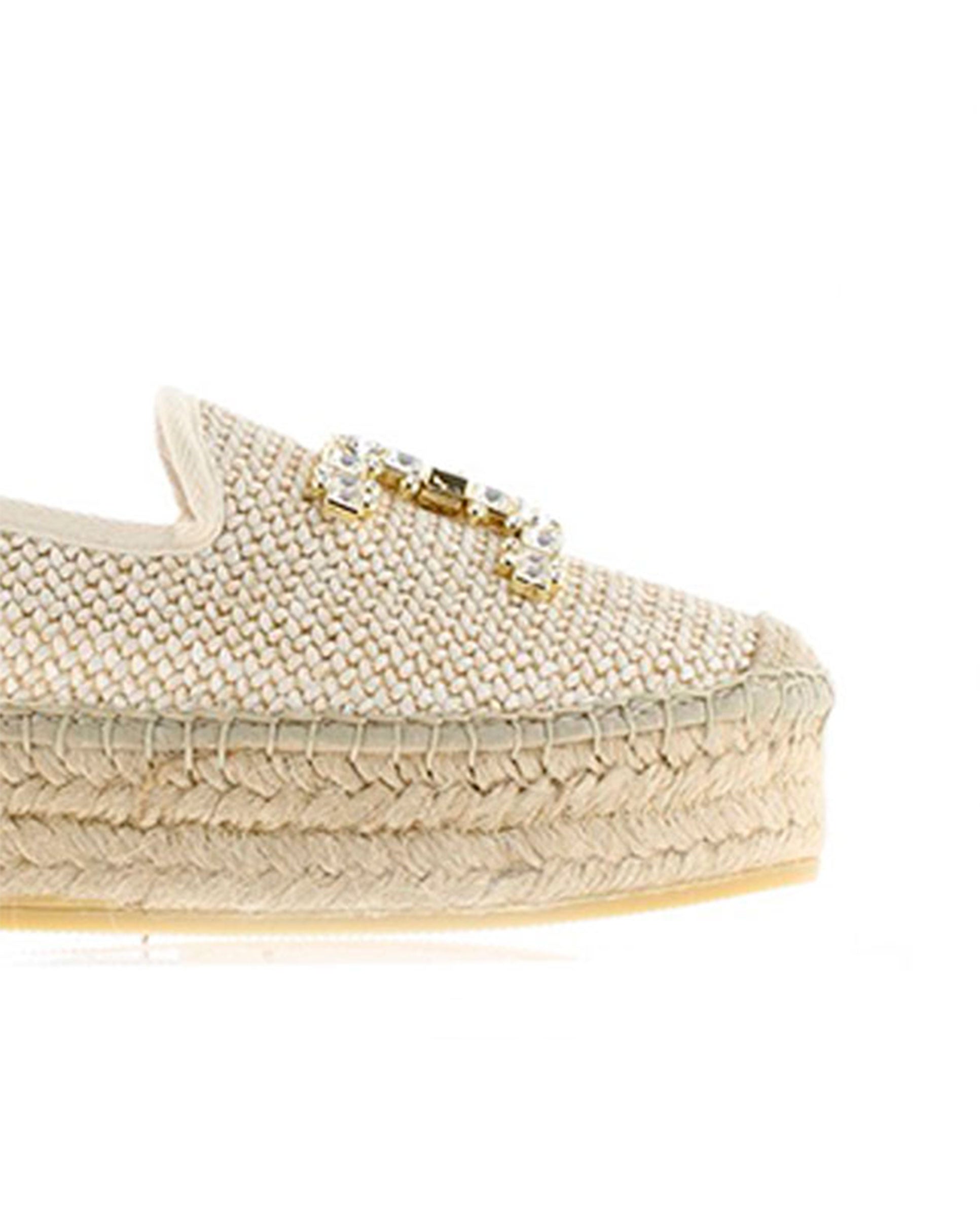 SLIPPER EN RAFIA TRENZA NATURAL MERCE DOBLE