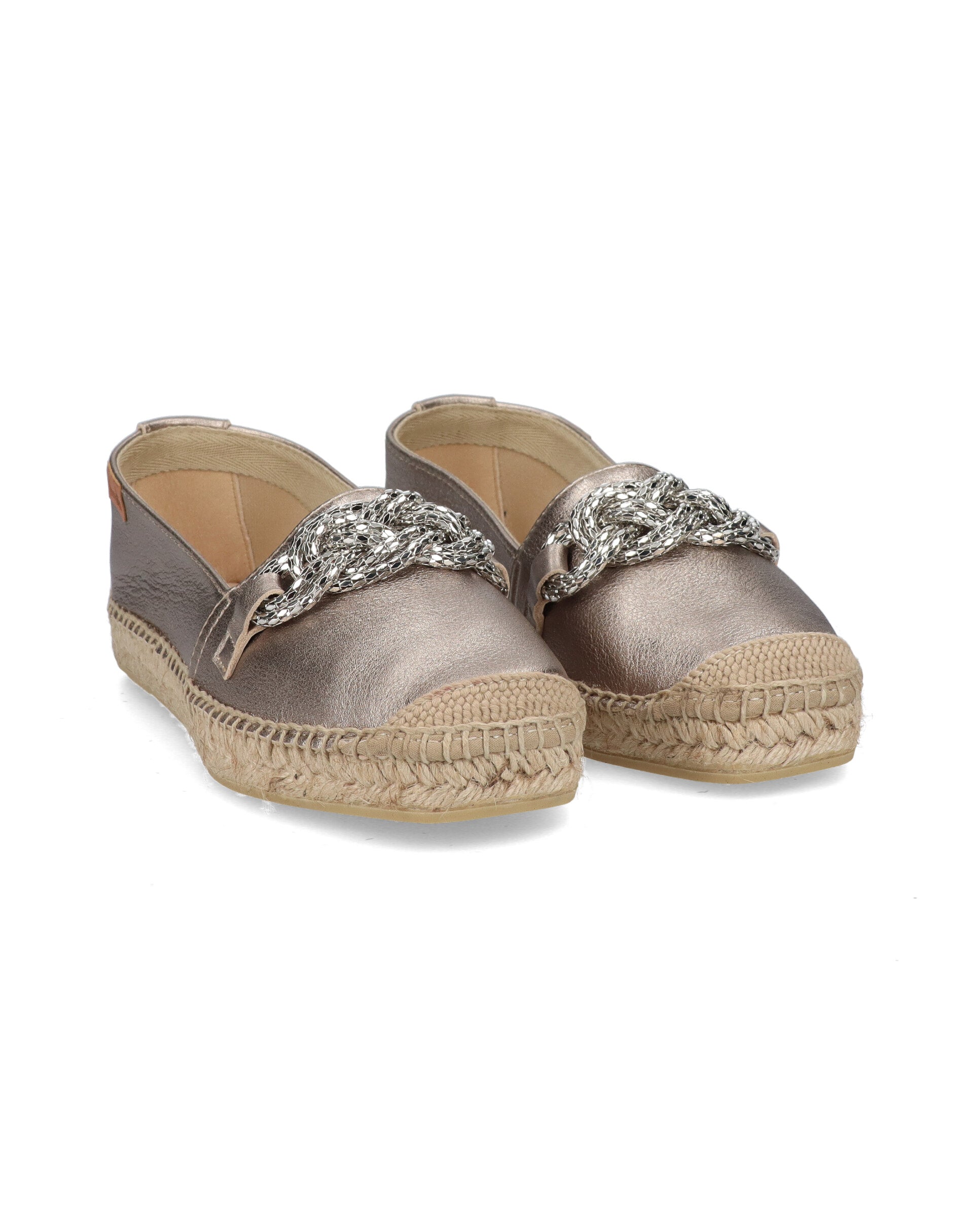 SLIPPER EN NAPA METAL CUERDA PITIUSA