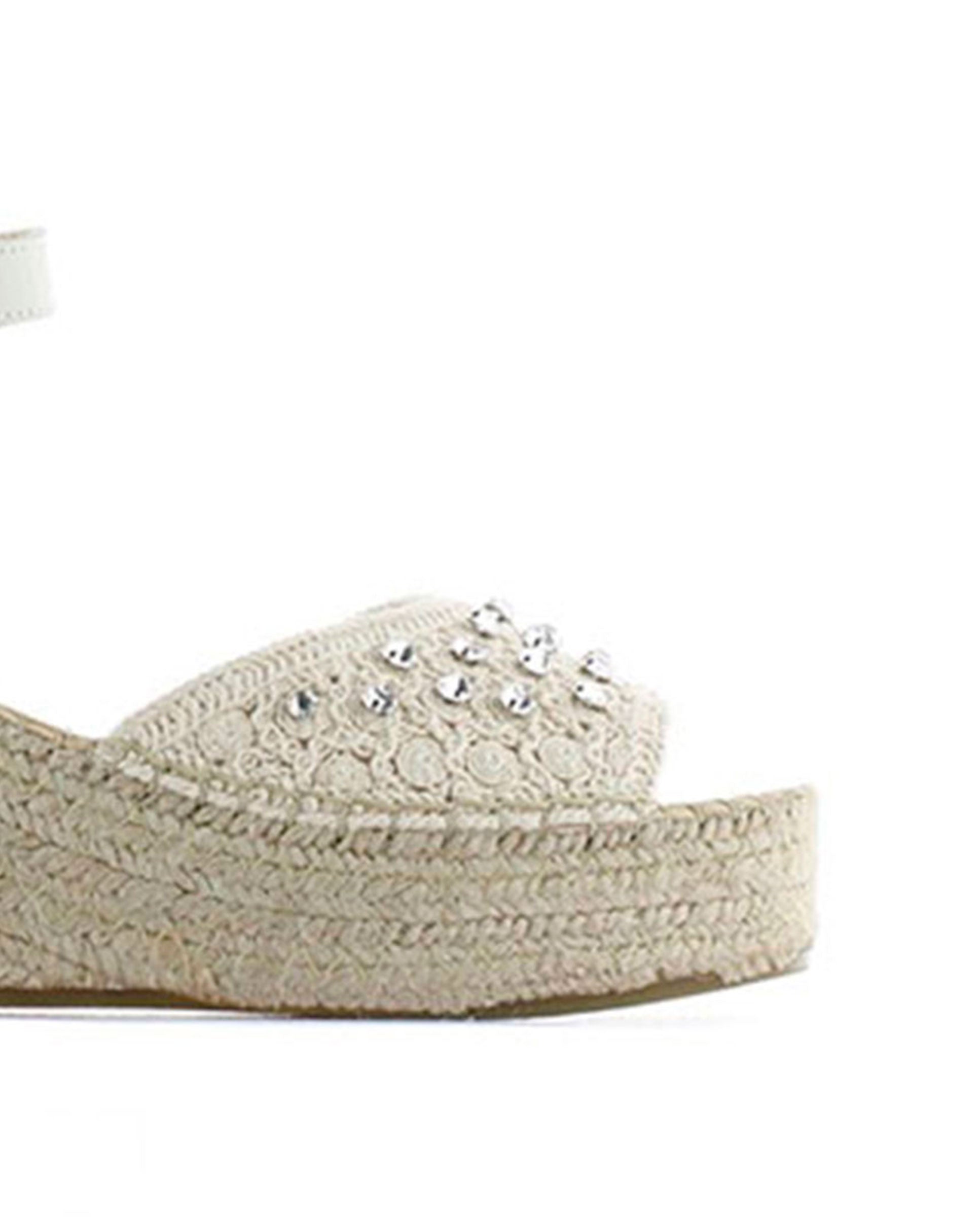 SANDALIA EN CROCHET CRISTAL CRUDO VINCI