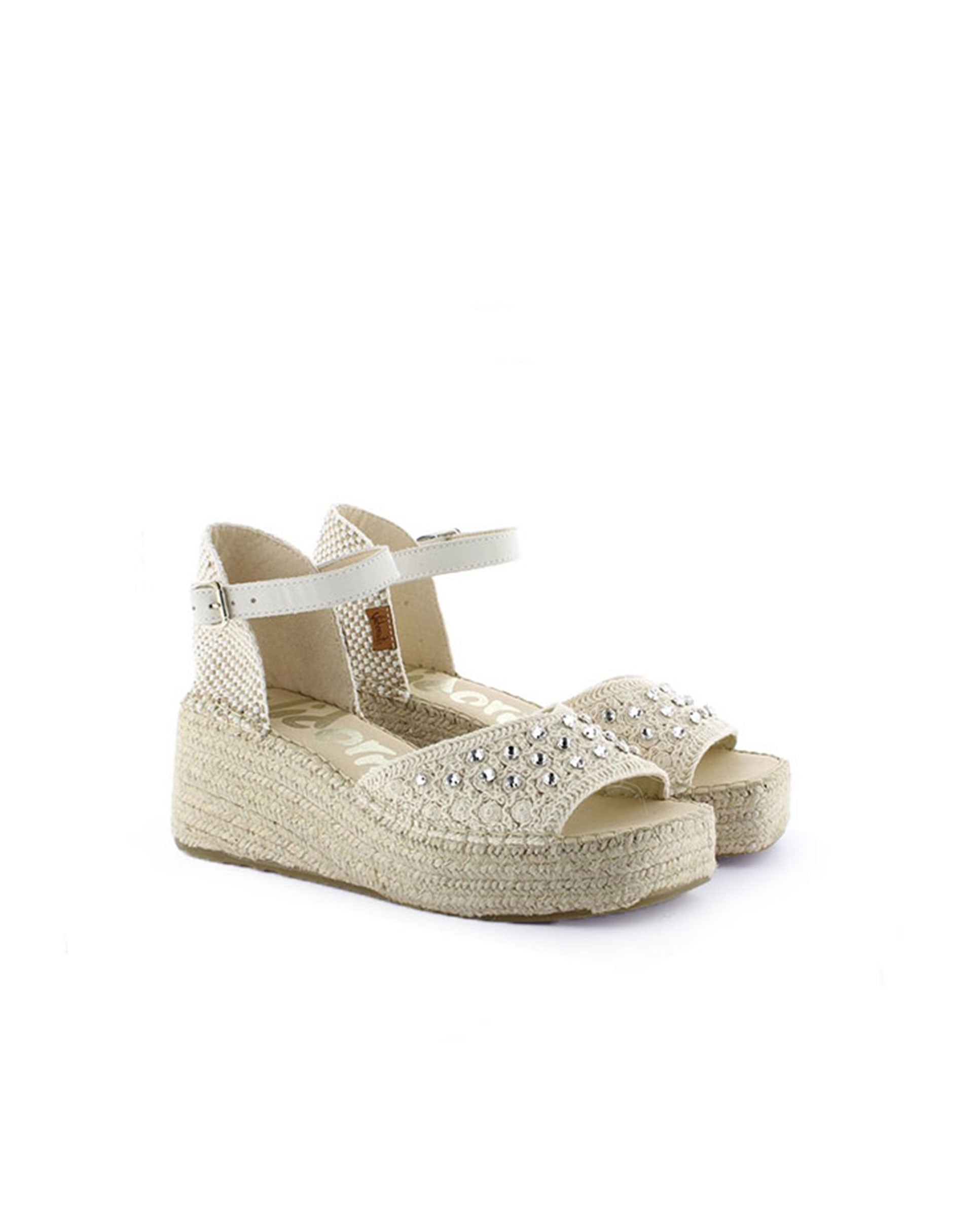 SANDALIA EN CROCHET CRISTAL CRUDO VINCI