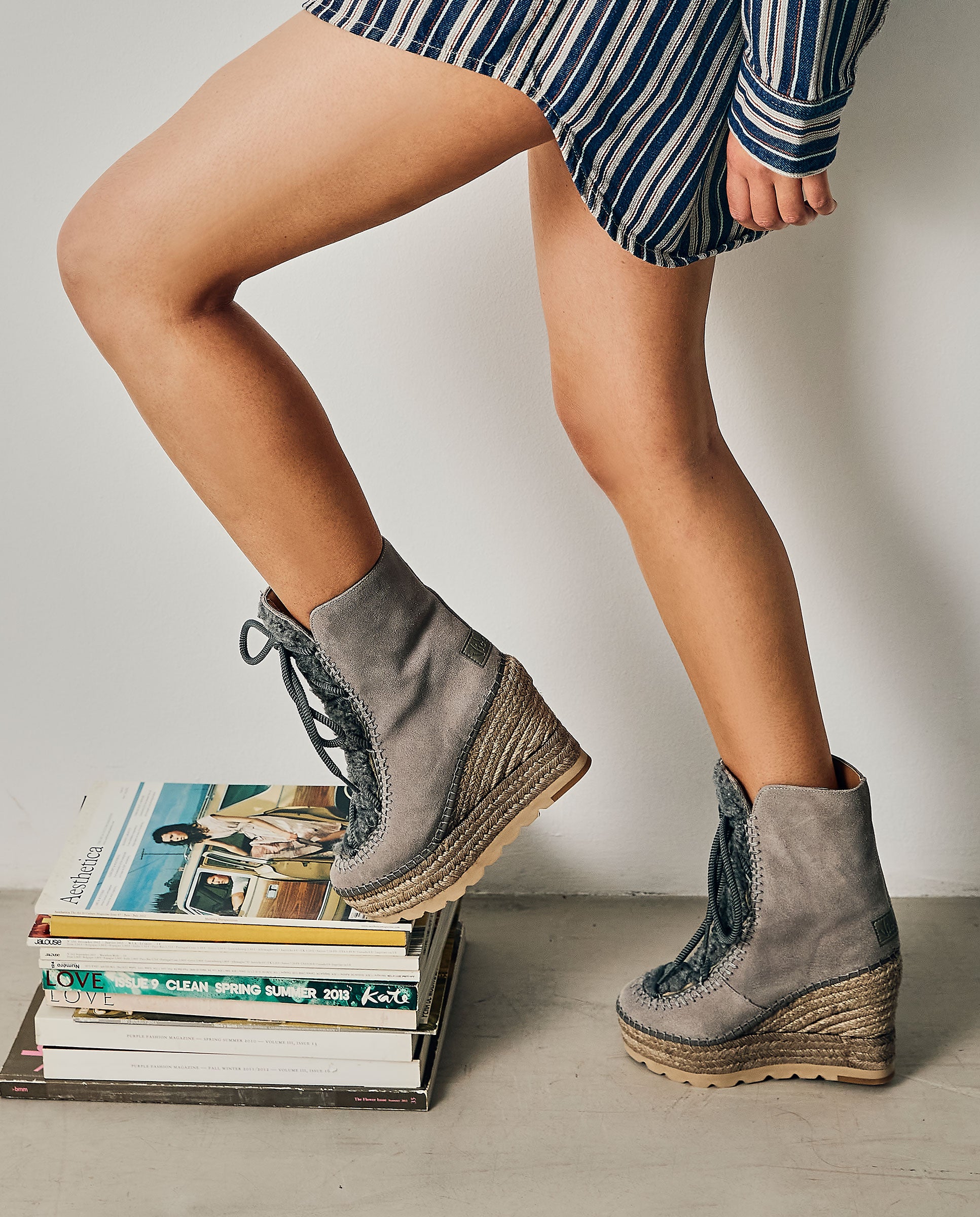 Gray suede sheepskin boot Tilo 7