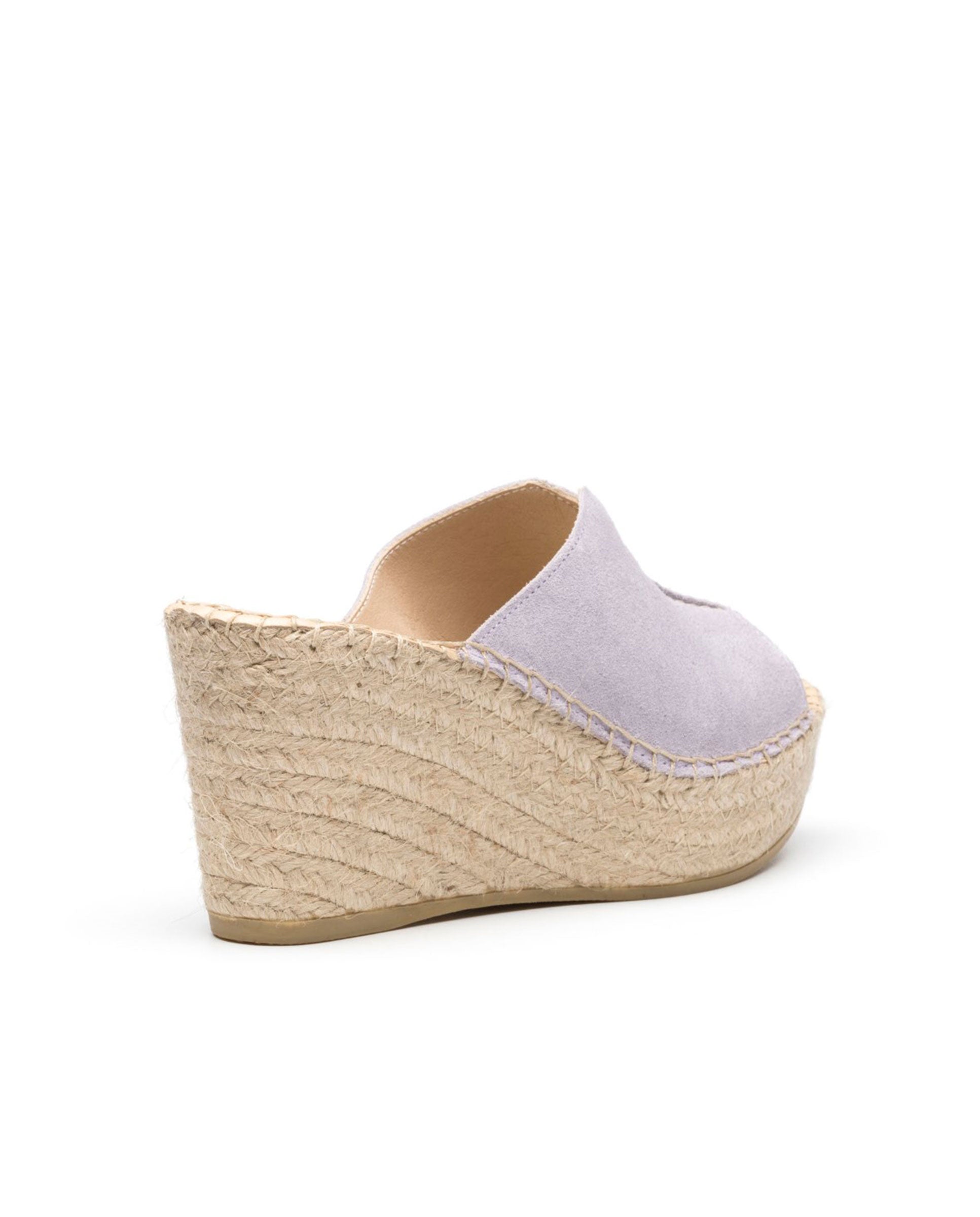 Zueco serraje malva Dominica