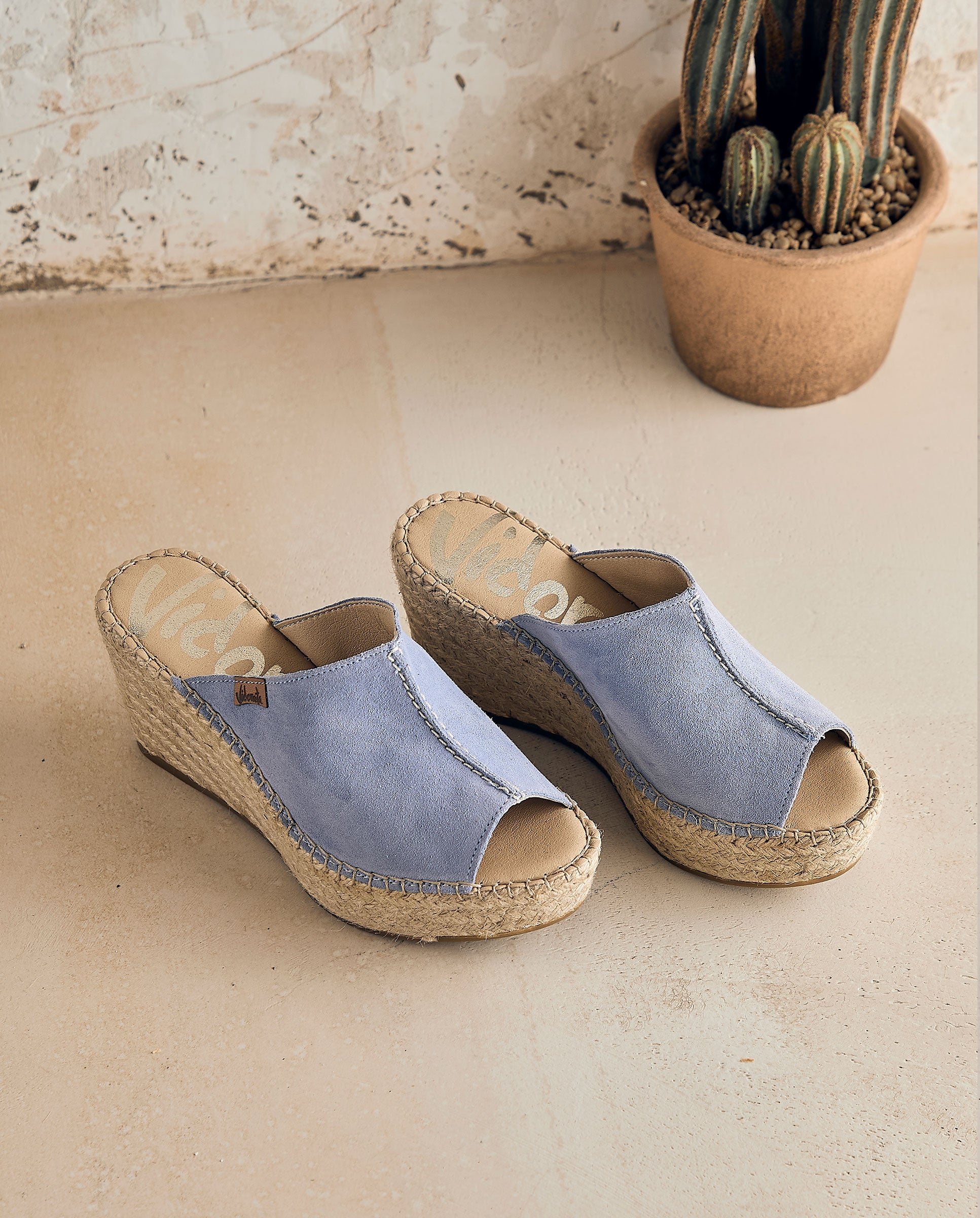 Zueco en serraje jeans Dominica