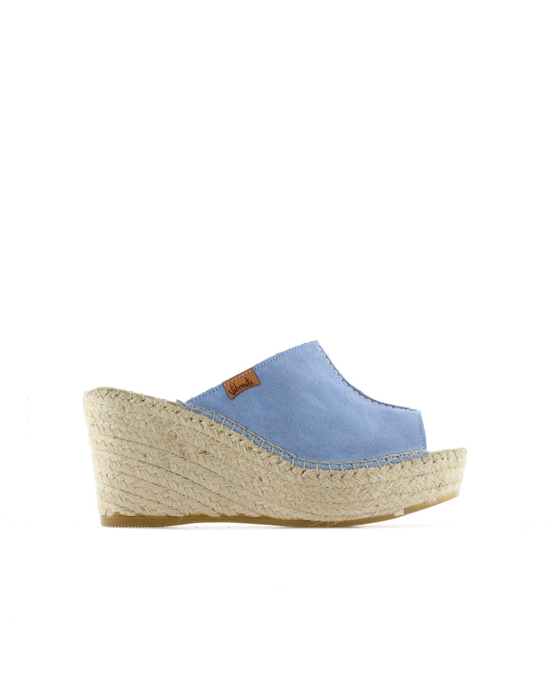 Zueco en serraje jeans Dominica