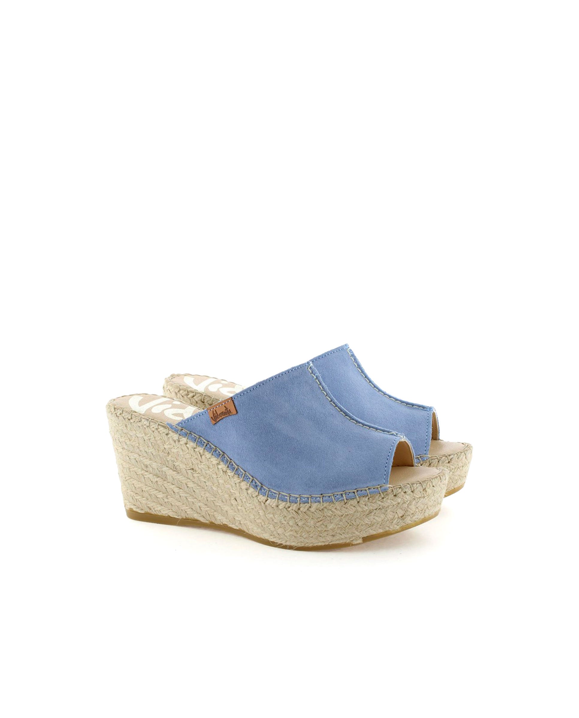 Zueco en serraje jeans Dominica