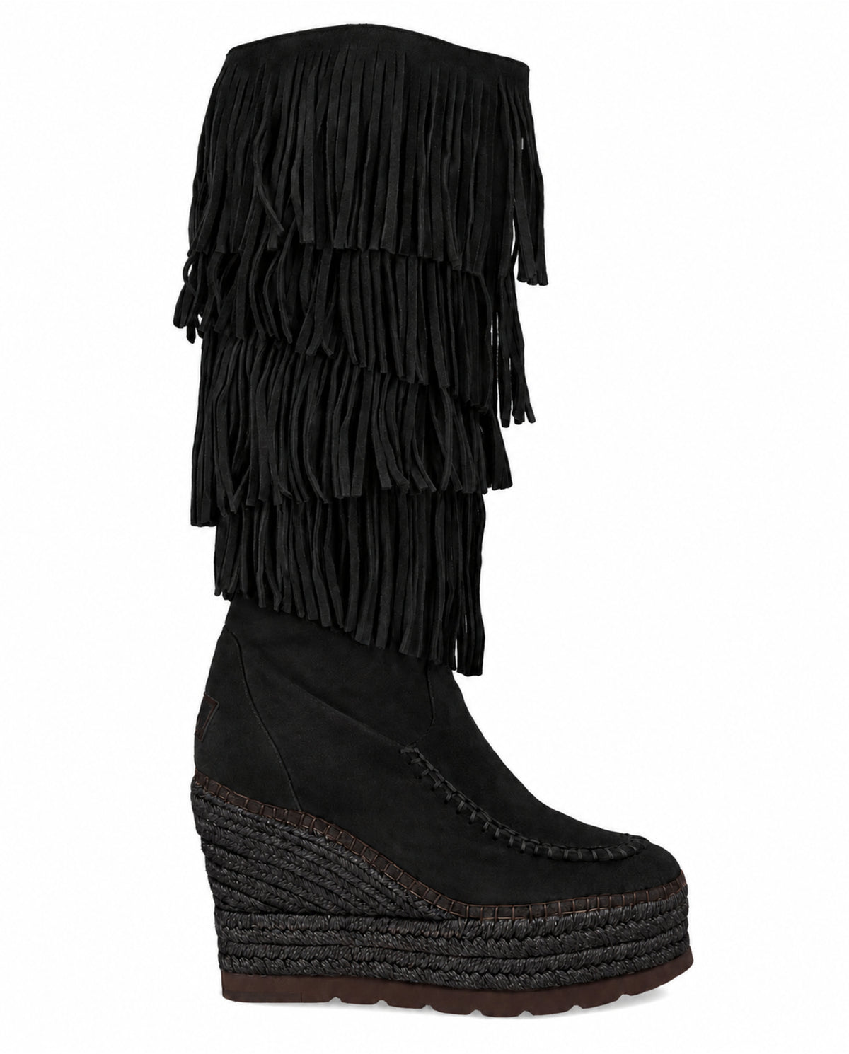 BOTA ALTA FLECOS EN SERRAJE NEGRO TILO 7