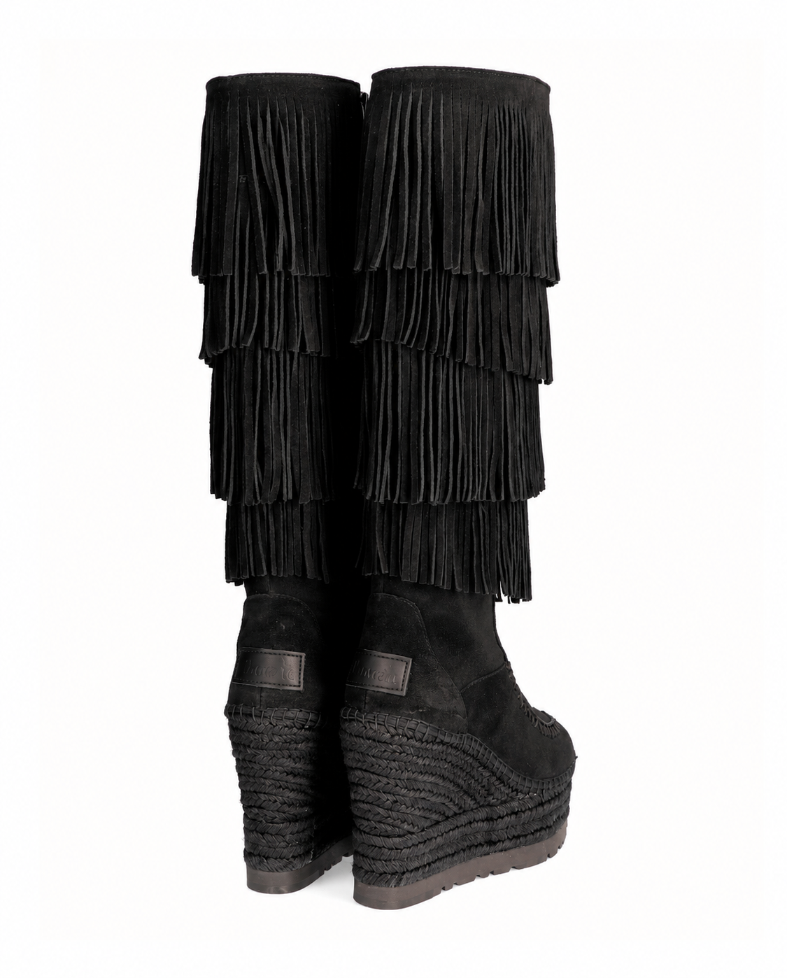 BOTA ALTA FLECOS EN SERRAJE NEGRO TILO 7