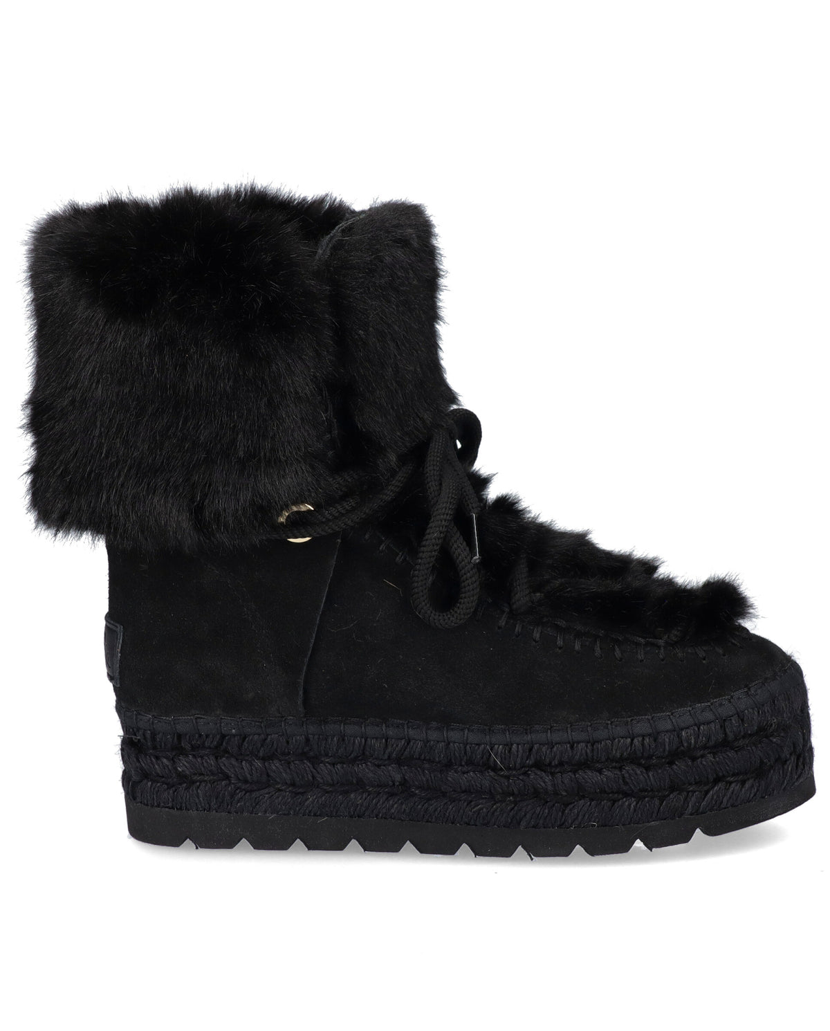 BOTA PELO EN SERRAJE NEGRO MERCE DOBLE