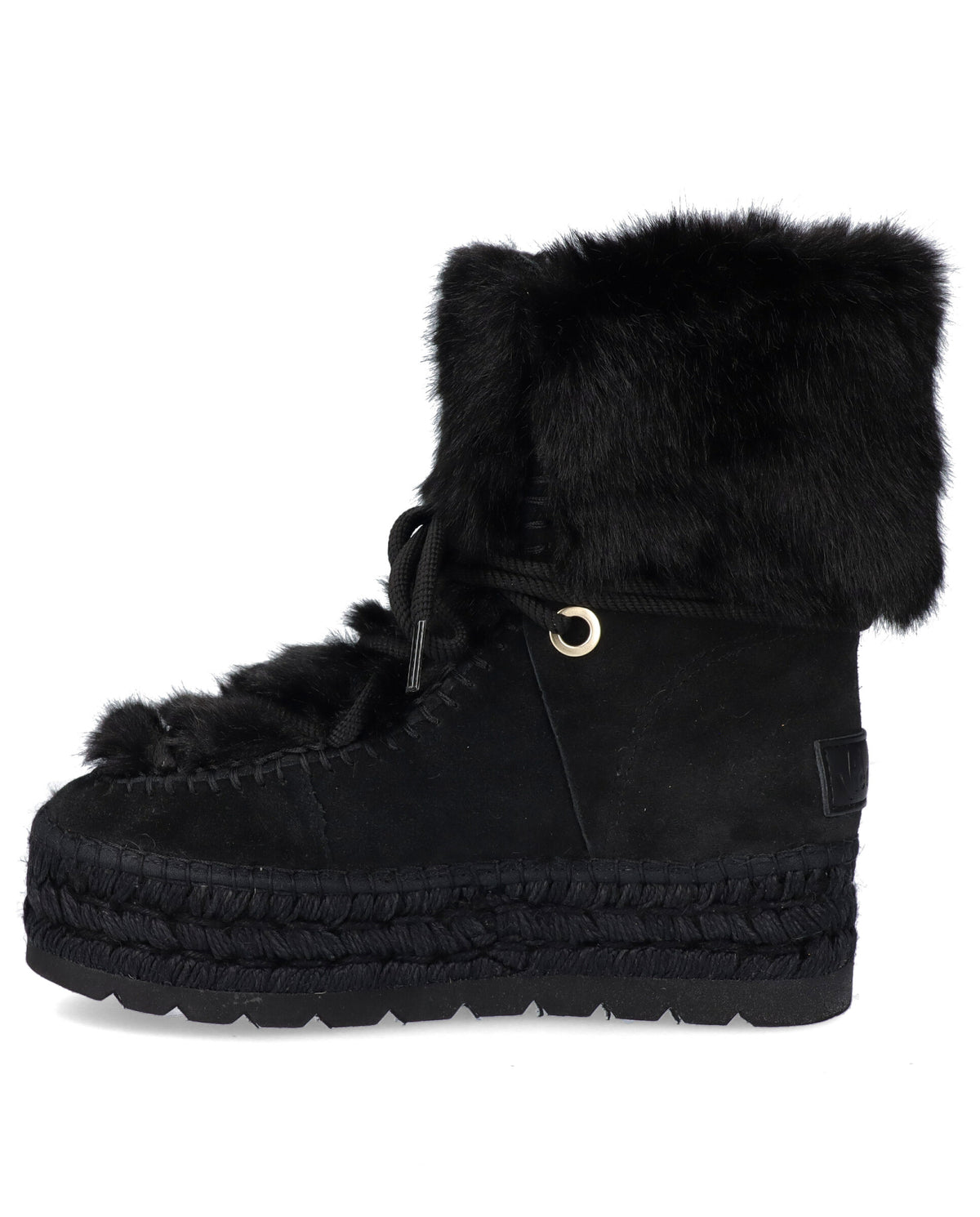 BOTA PELO EN SERRAJE NEGRO MERCE DOBLE