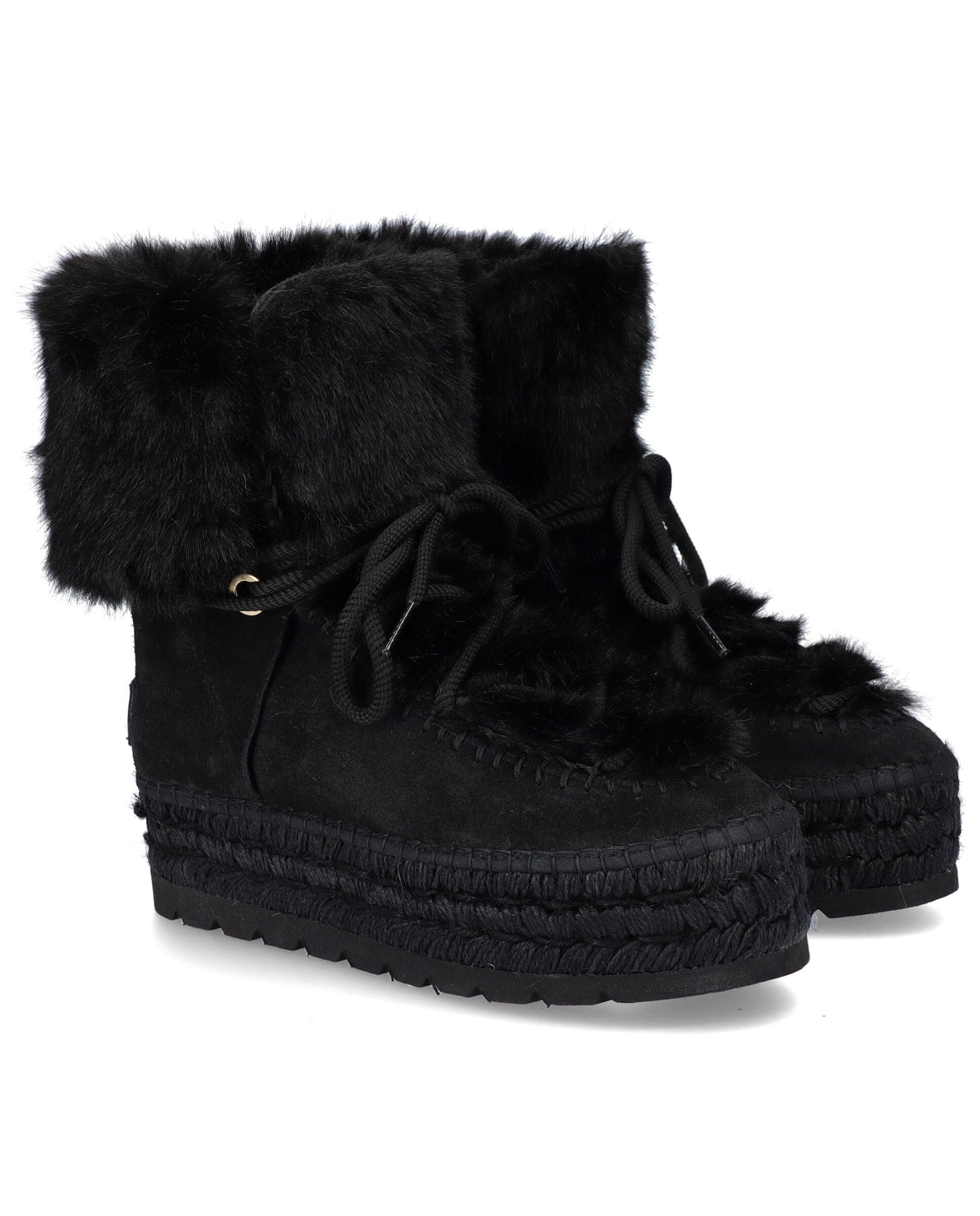 BOTA PELO EN SERRAJE NEGRO MERCE DOBLE