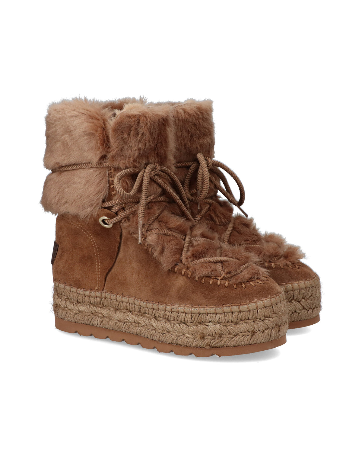 BOTA PELO EN SERRAJE TAUPE MERCE DOBLE