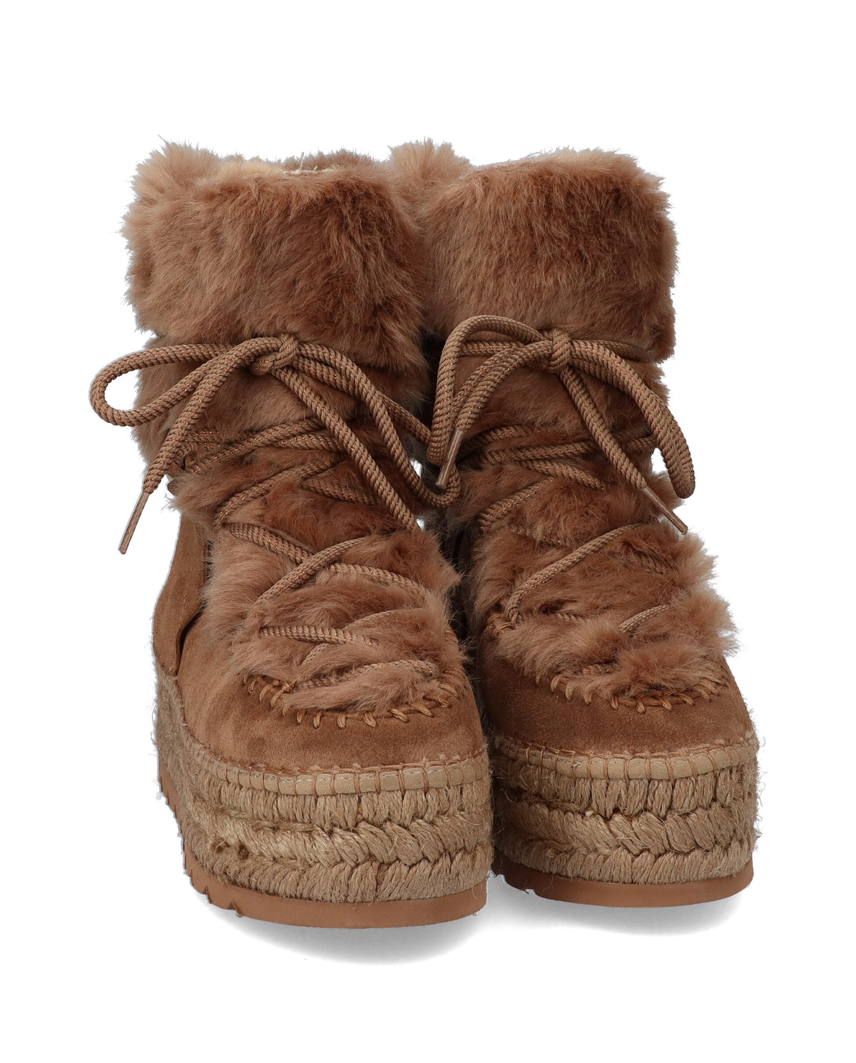 BOTA PELO EN SERRAJE TAUPE MERCE DOBLE
