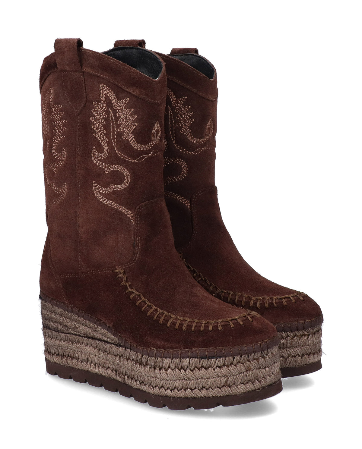BOTA COWBOY EN SERRAJE MARRÓN CRETA