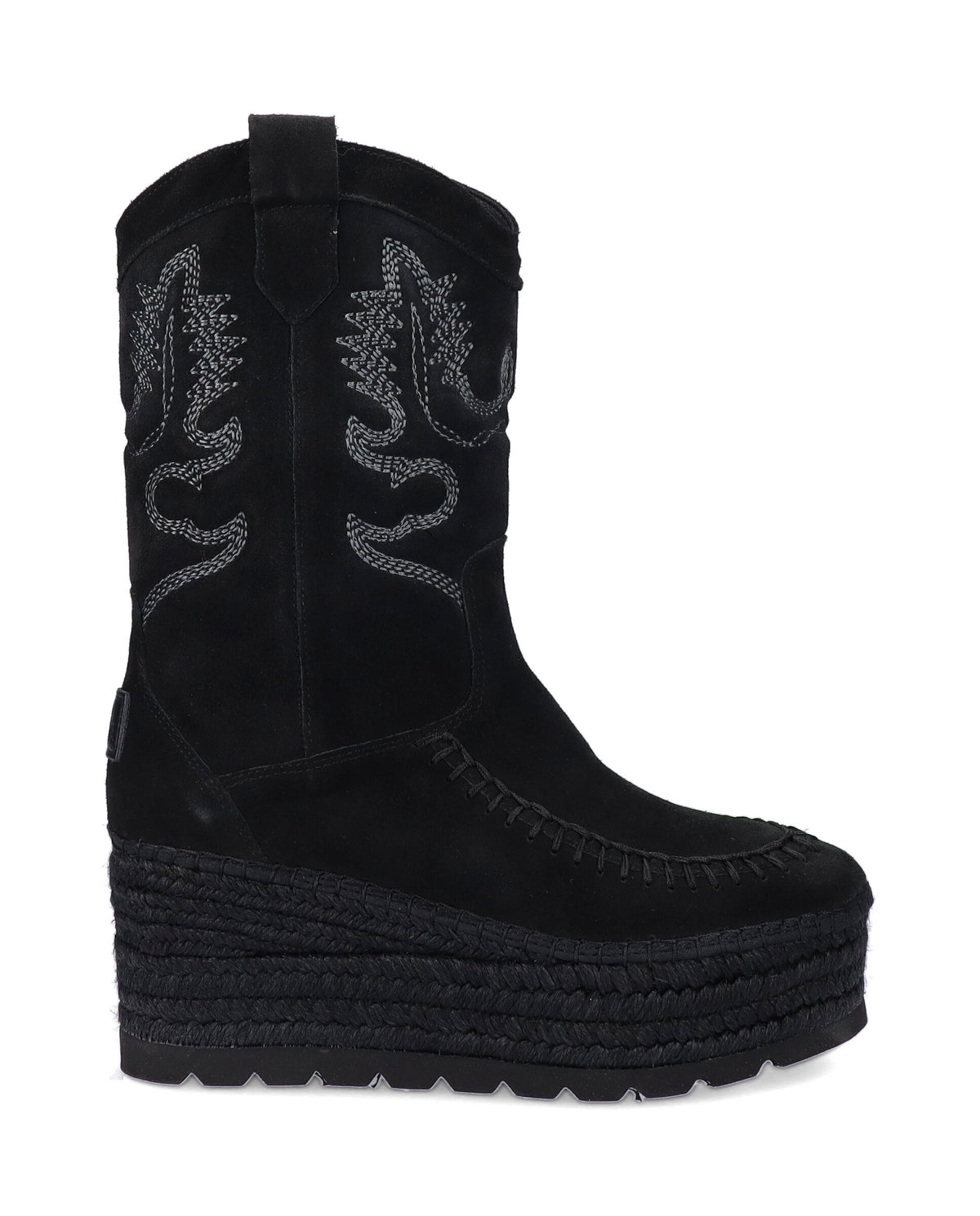 BOTA COWBOY EN SERRJE NEGRO CRETA