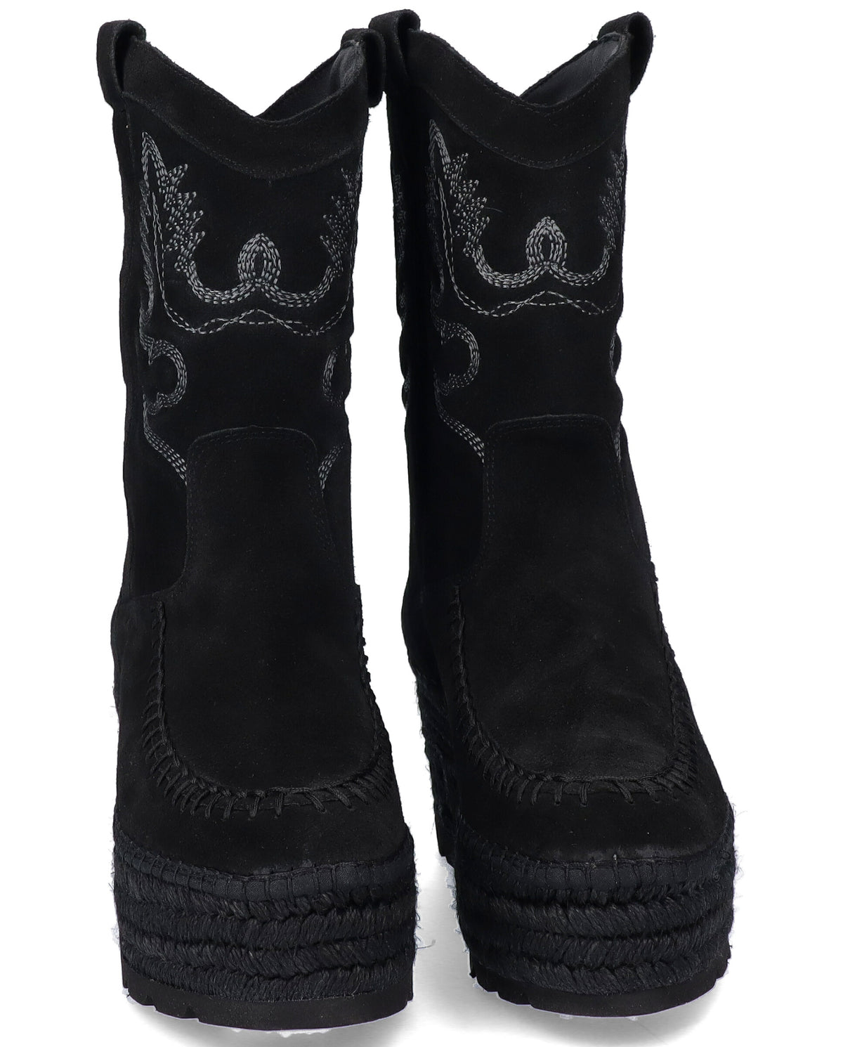 BOTA COWBOY EN SERRJE NEGRO CRETA