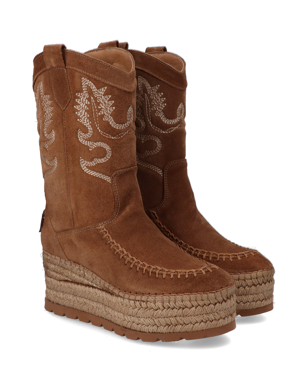 BOTA COWBOY EN SERRAJE TAUPE CRETA