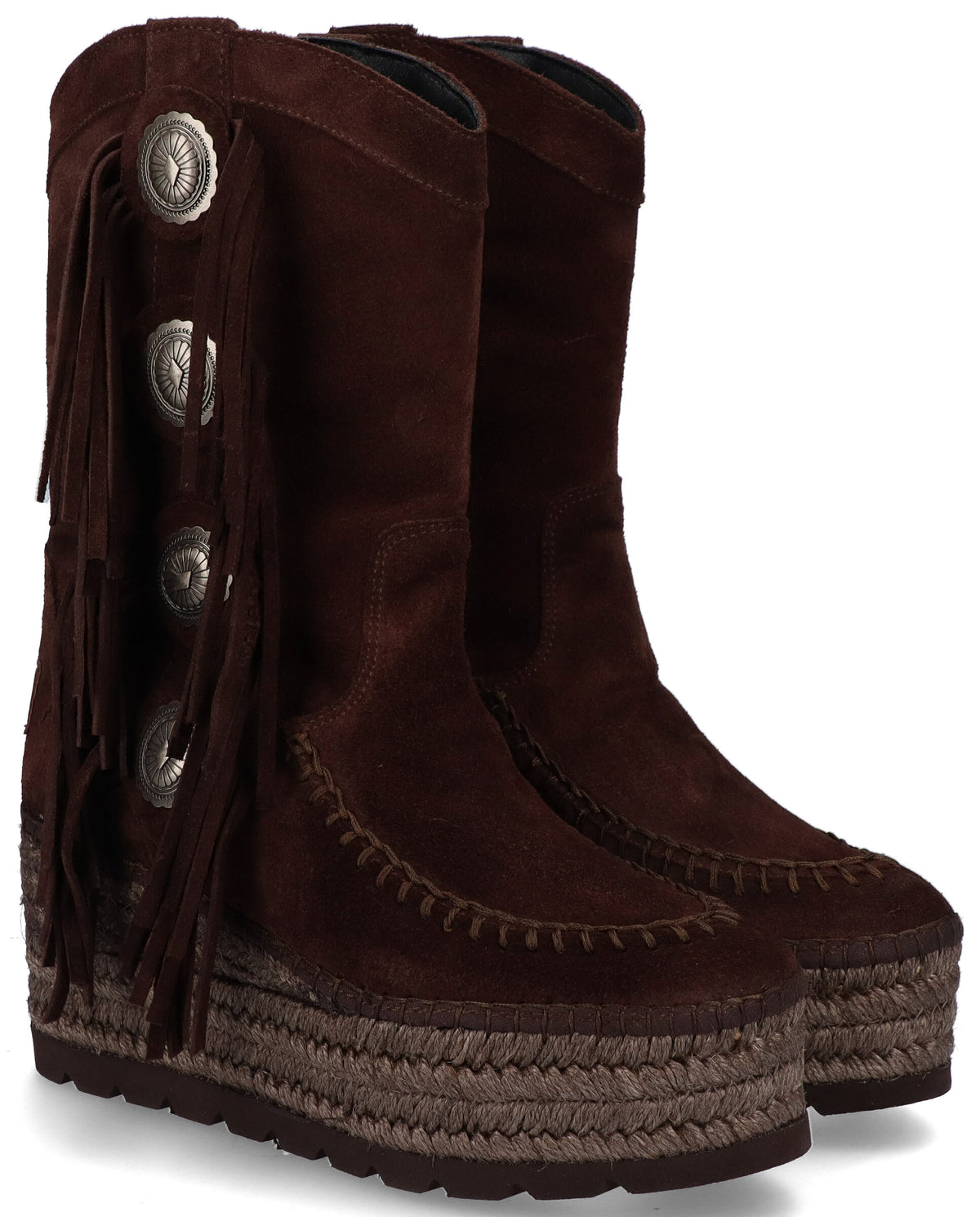 BOTA BOHO EN SERRAJE MARRON CRETA