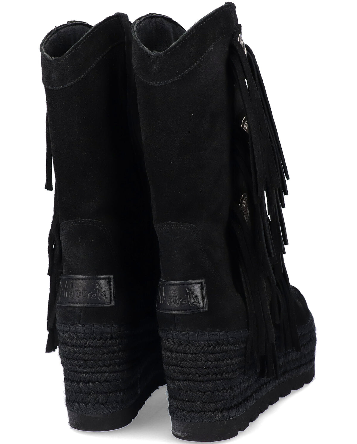 BOTA BOHO EN SERRAJE NEGRO CRETA