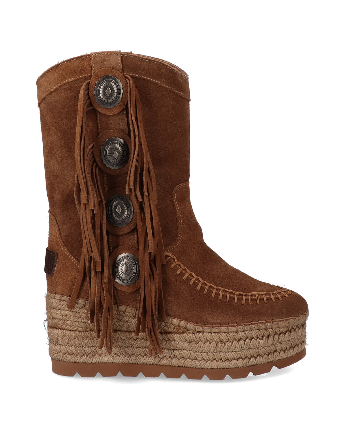 BOTA BOHO EN SERRAJE TAUPE CRETA