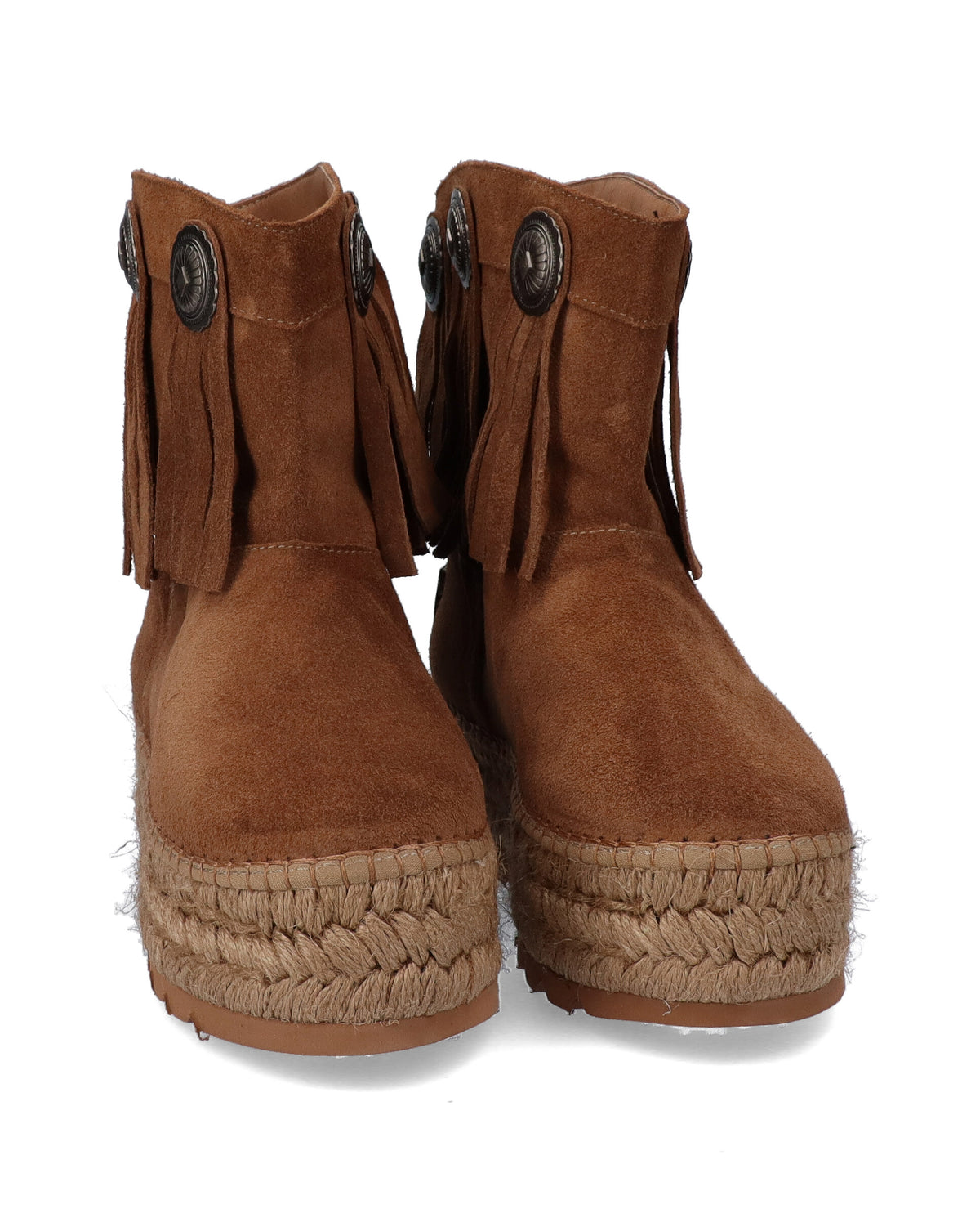 BOTA BAJA BOHO EN SERRAJE TAUPE MERCE DOBLE