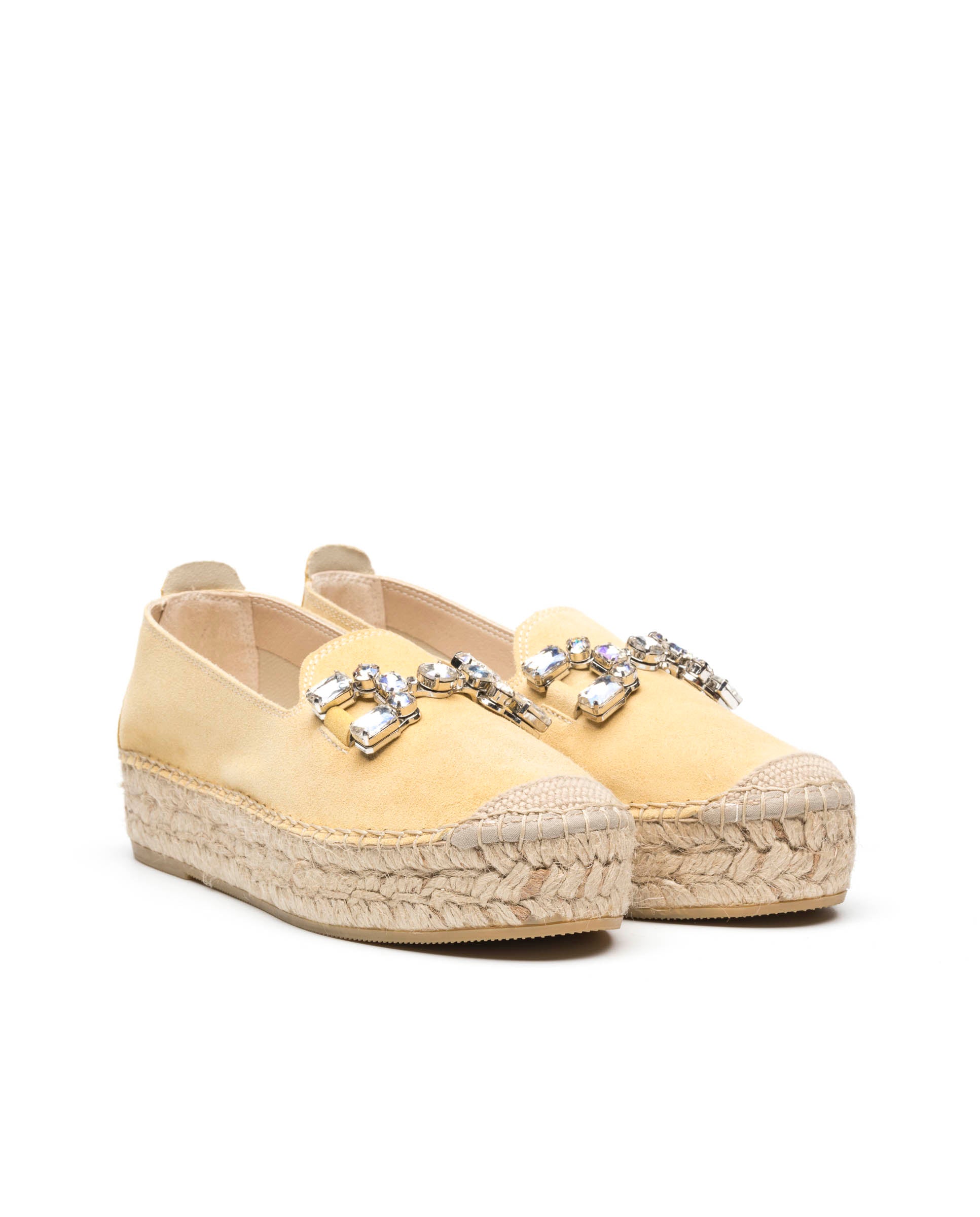 Slippers with lemon suede detail Merce Doble