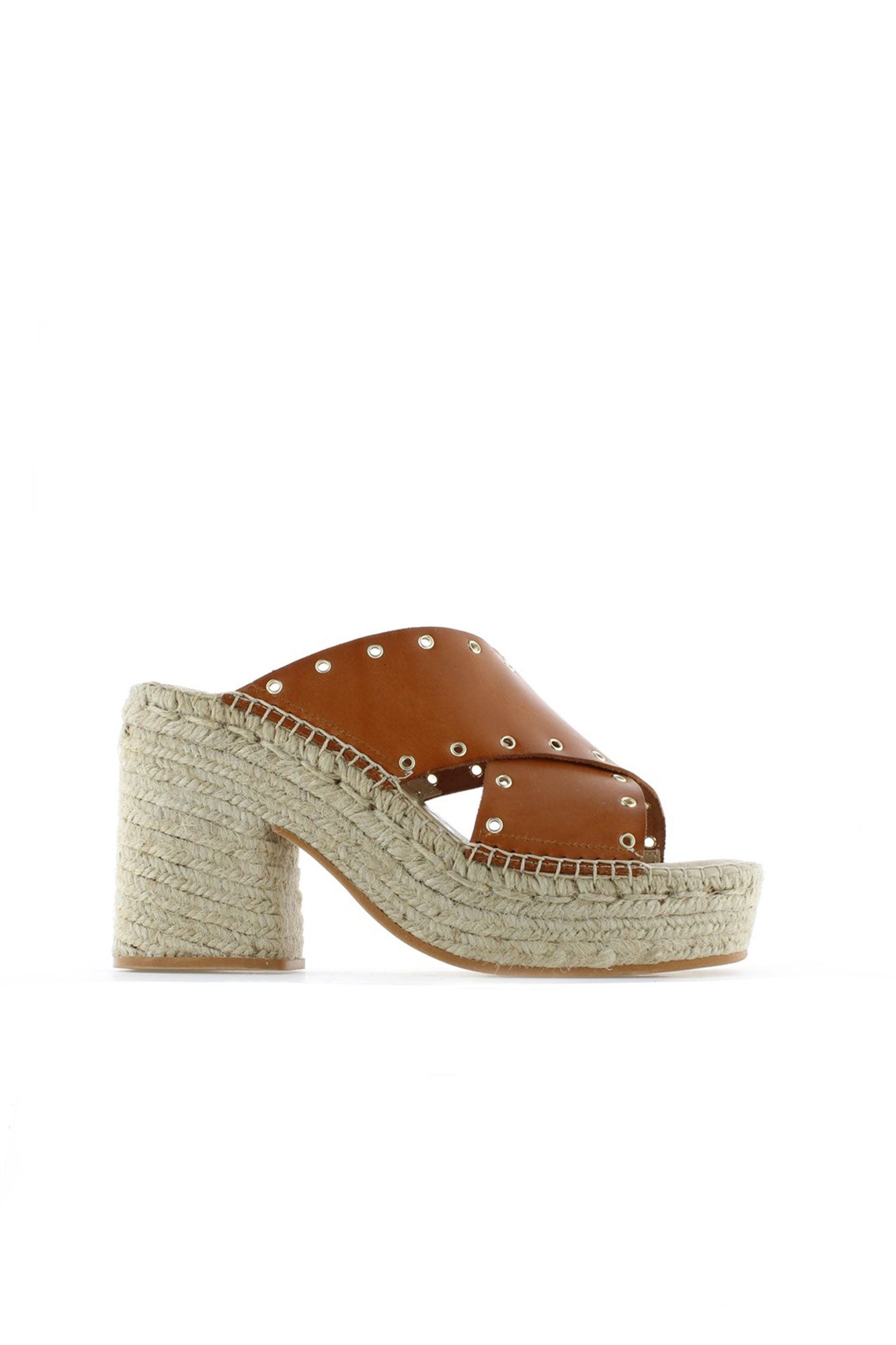 Zueco cruzado vaquetta cuero