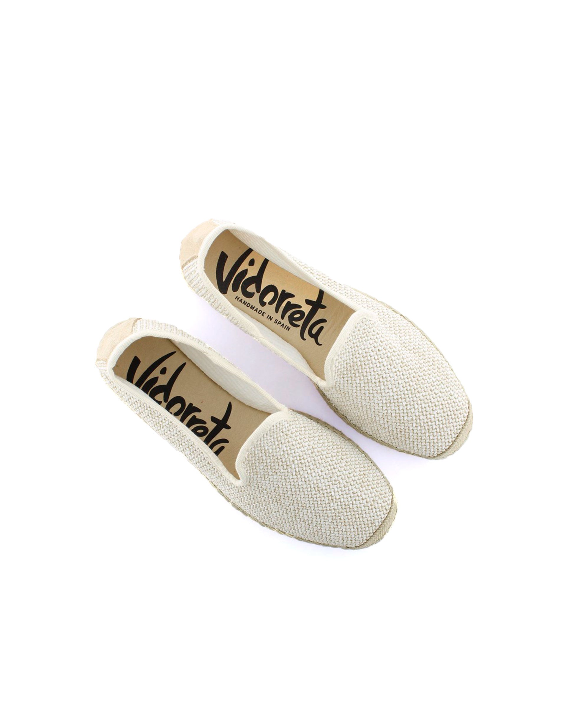 Slipper en rafia trenza crudo Borneo