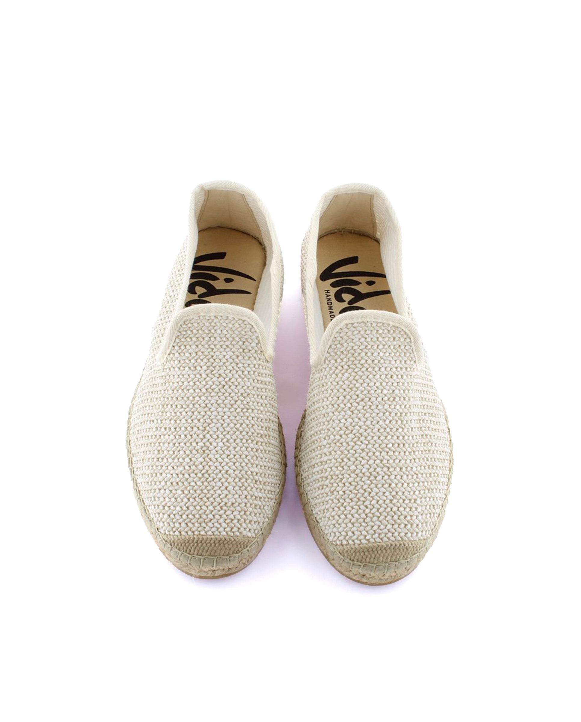 Slipper en rafia trenza crudo Borneo