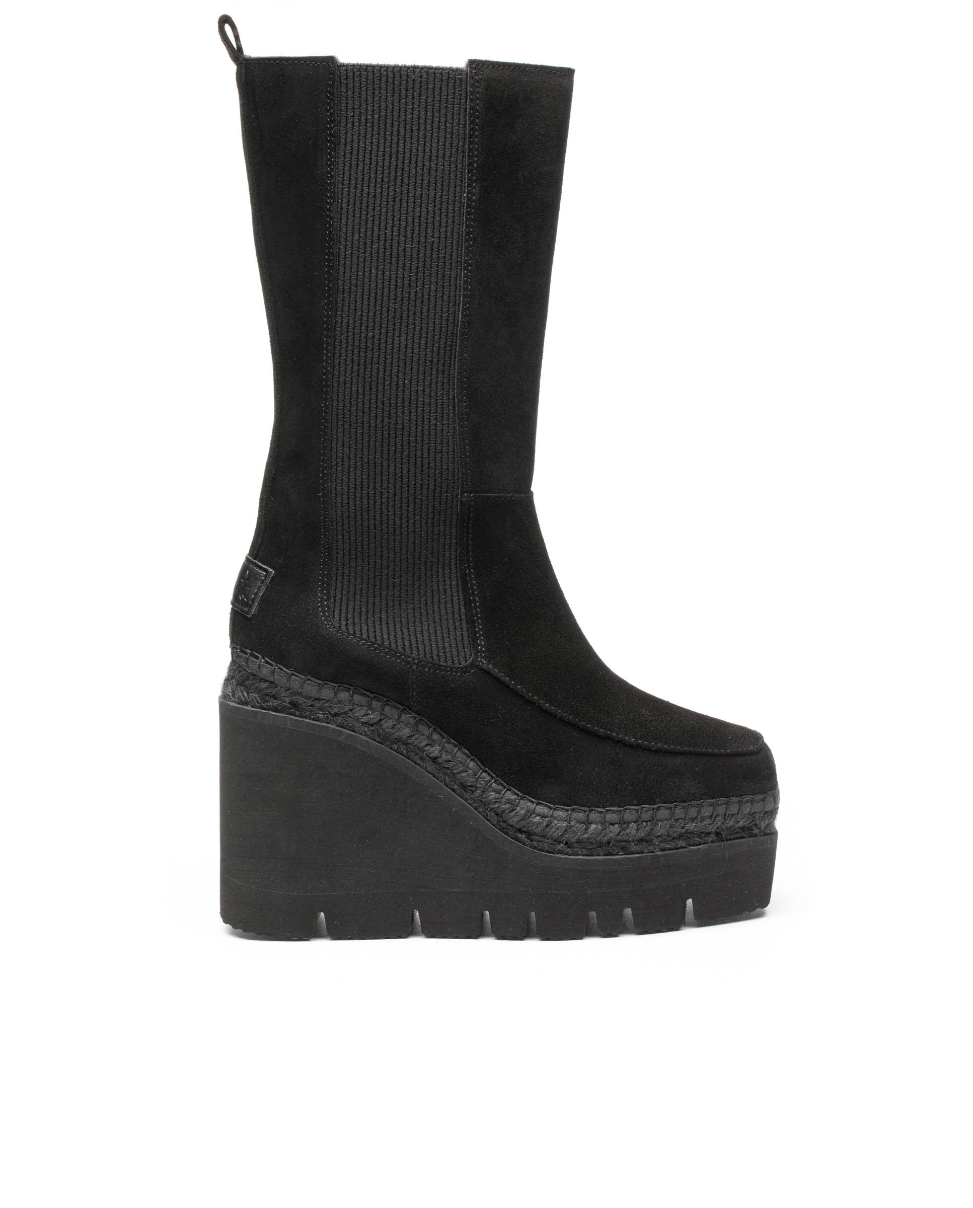 Bota alta en serraje negro Puma