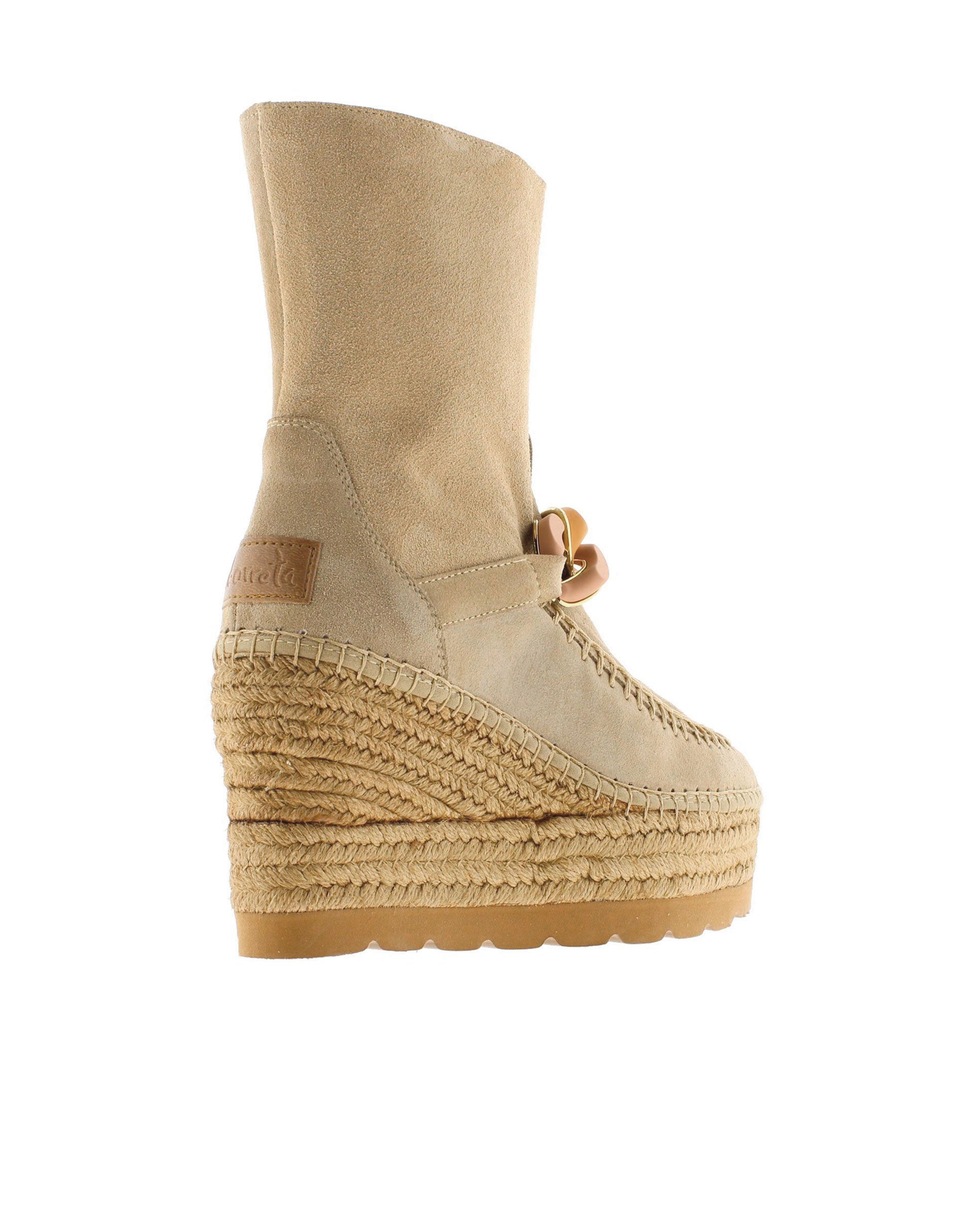 Botin cadena en serraje arena Tilo 5