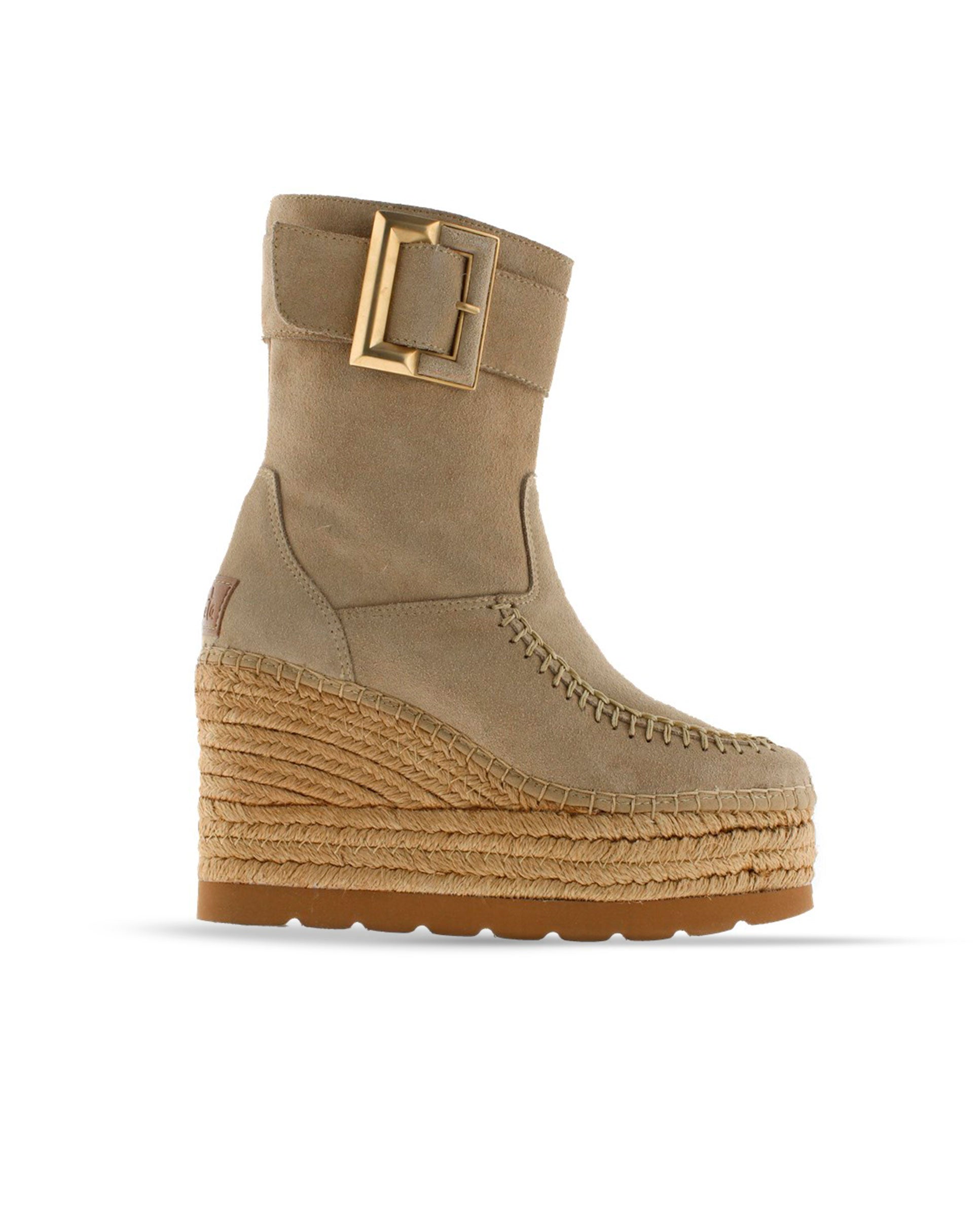 Sand suede buckle boot Tilo 5