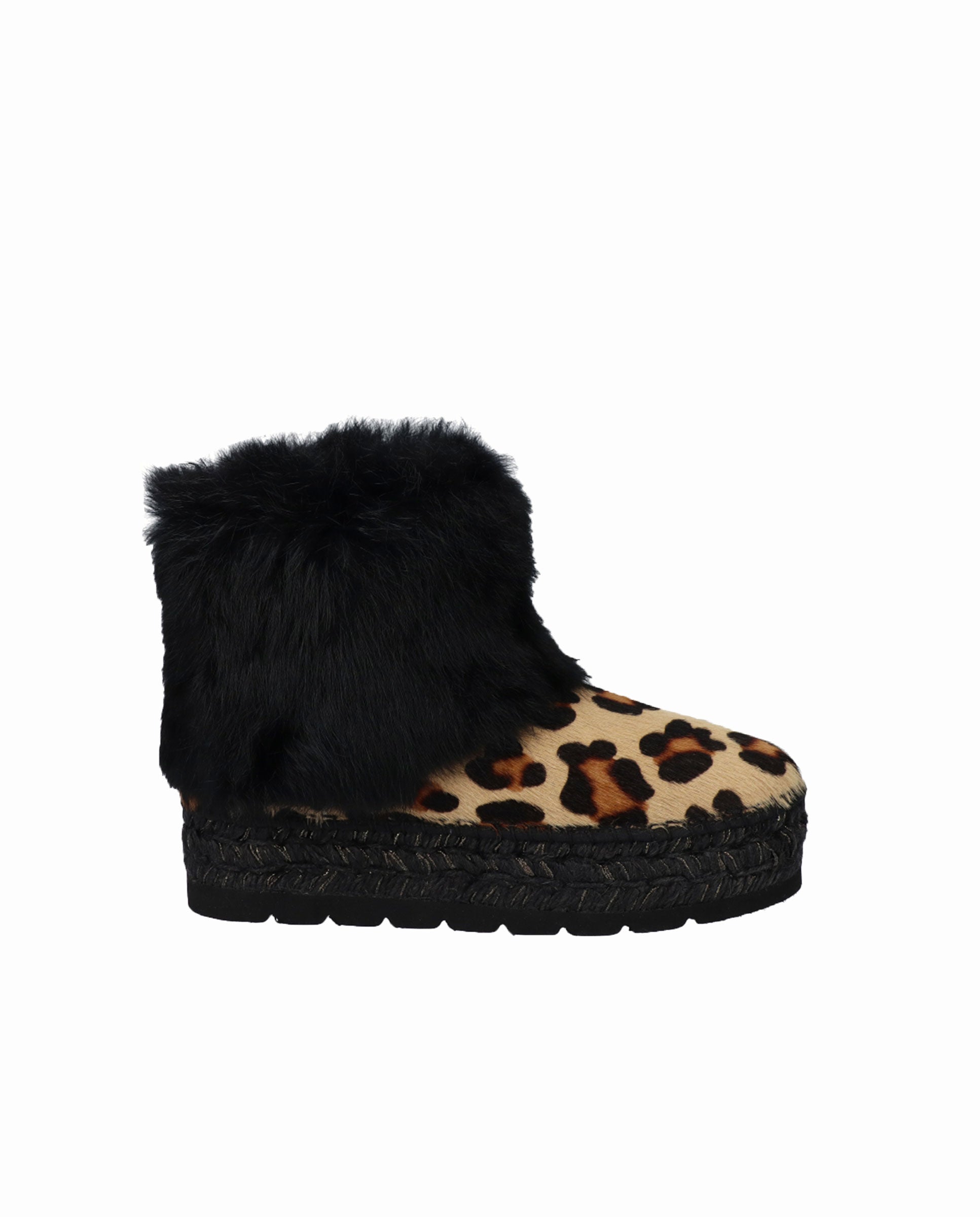 Bota baja en pelo natural leopardo Merce Doble