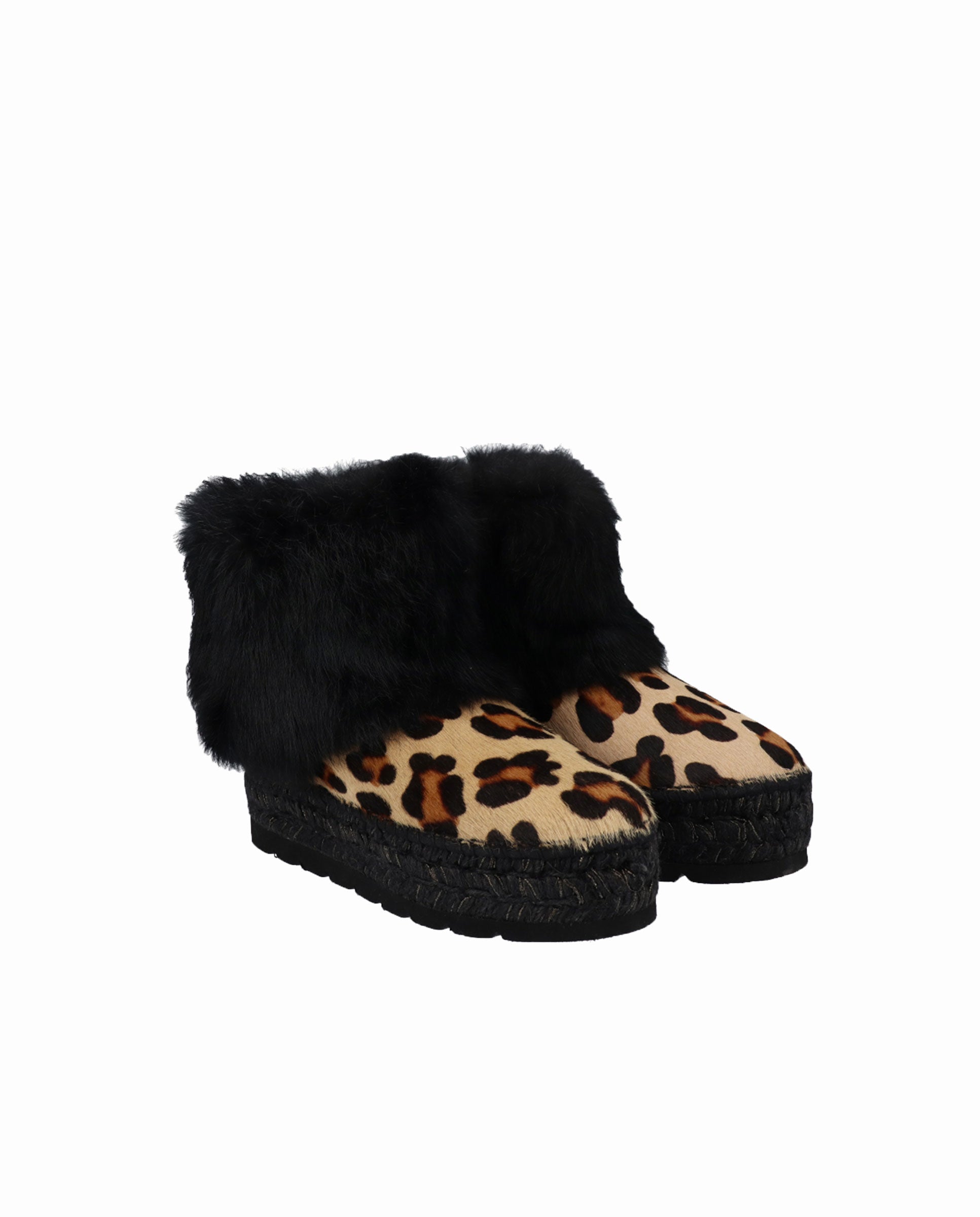 Bota baja en pelo natural leopardo Merce Doble
