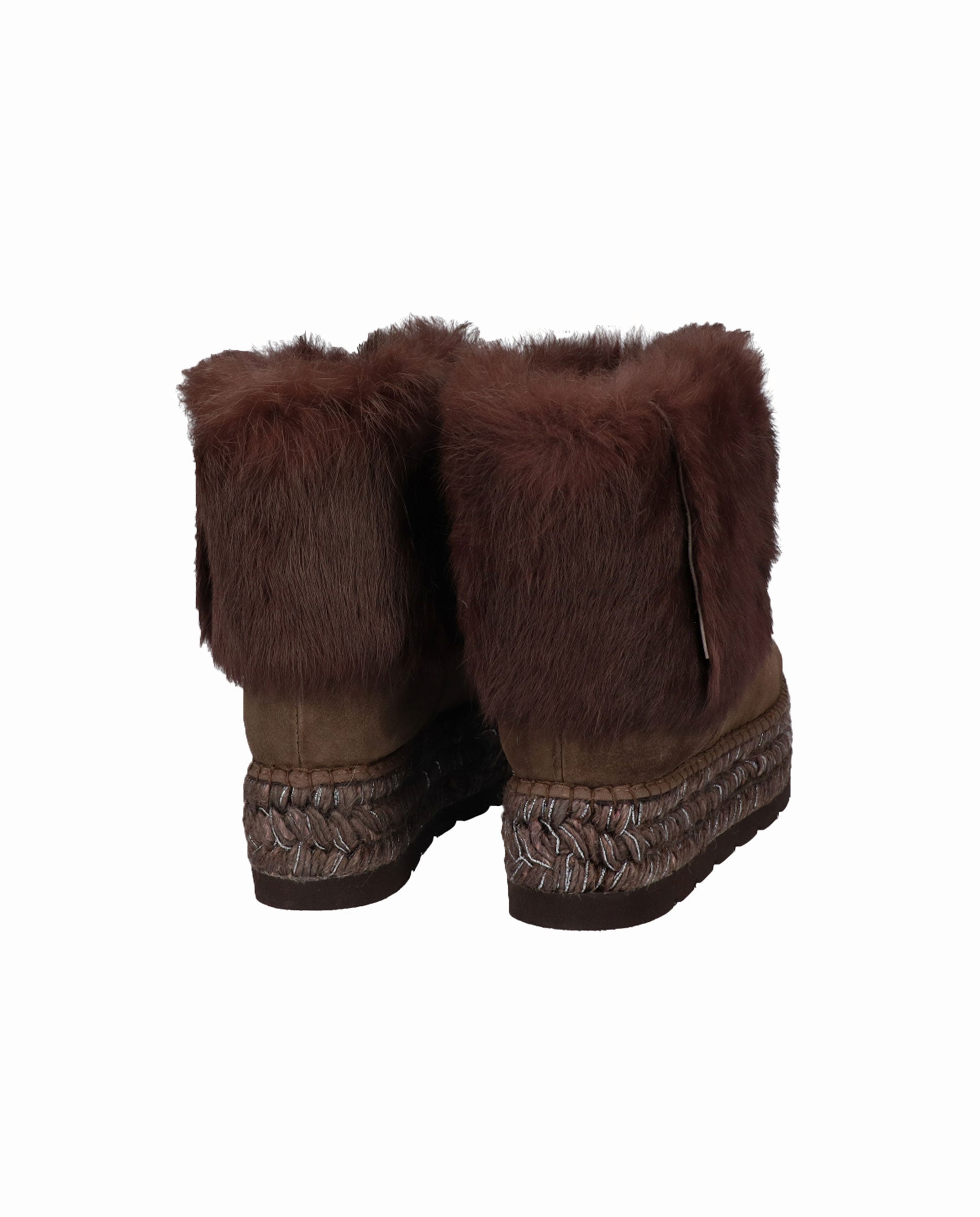 Bota baja en serraje taupe Merce Doble