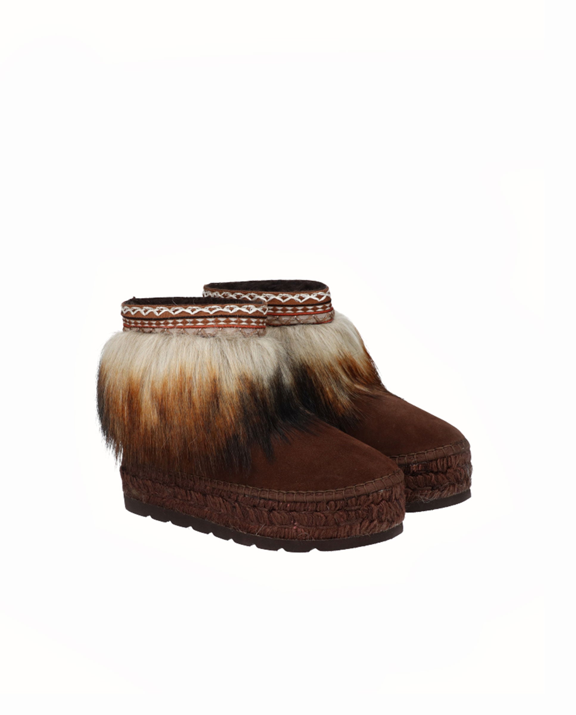 Bota baja en serraje marrón Merce Doble