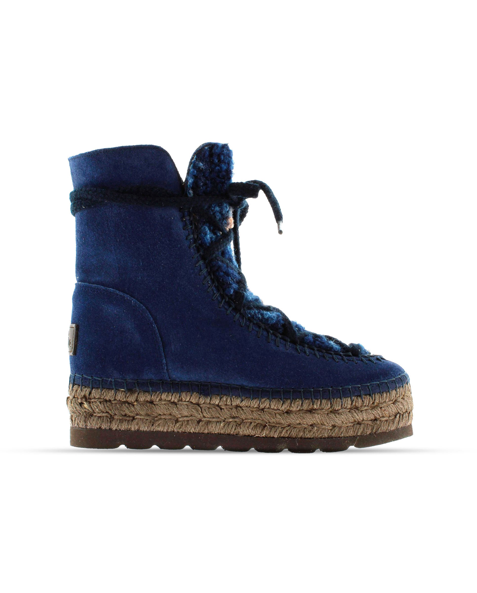 Botin borreguito en serraje marino Merce Doble