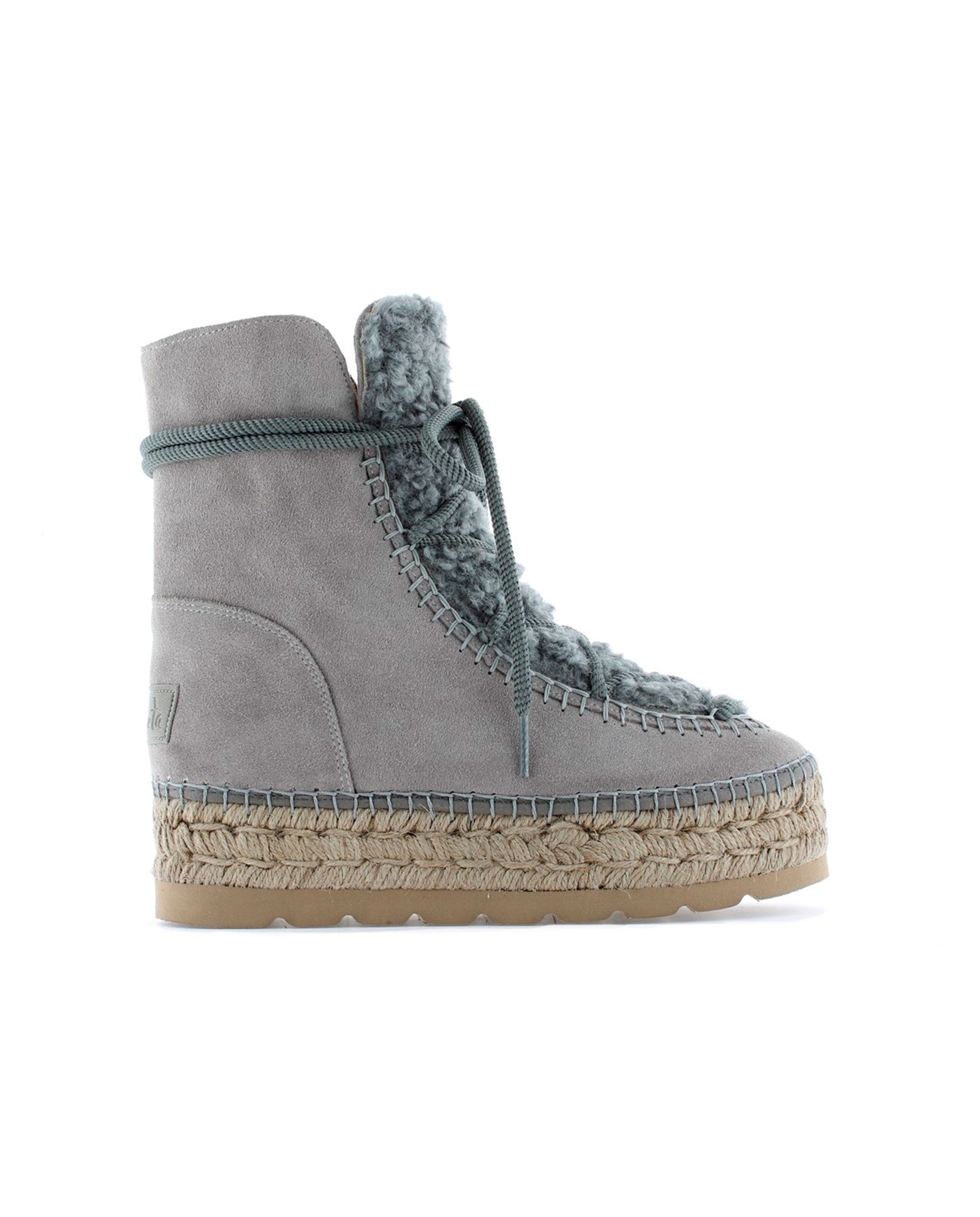 Merce Doble grey suede platform boot