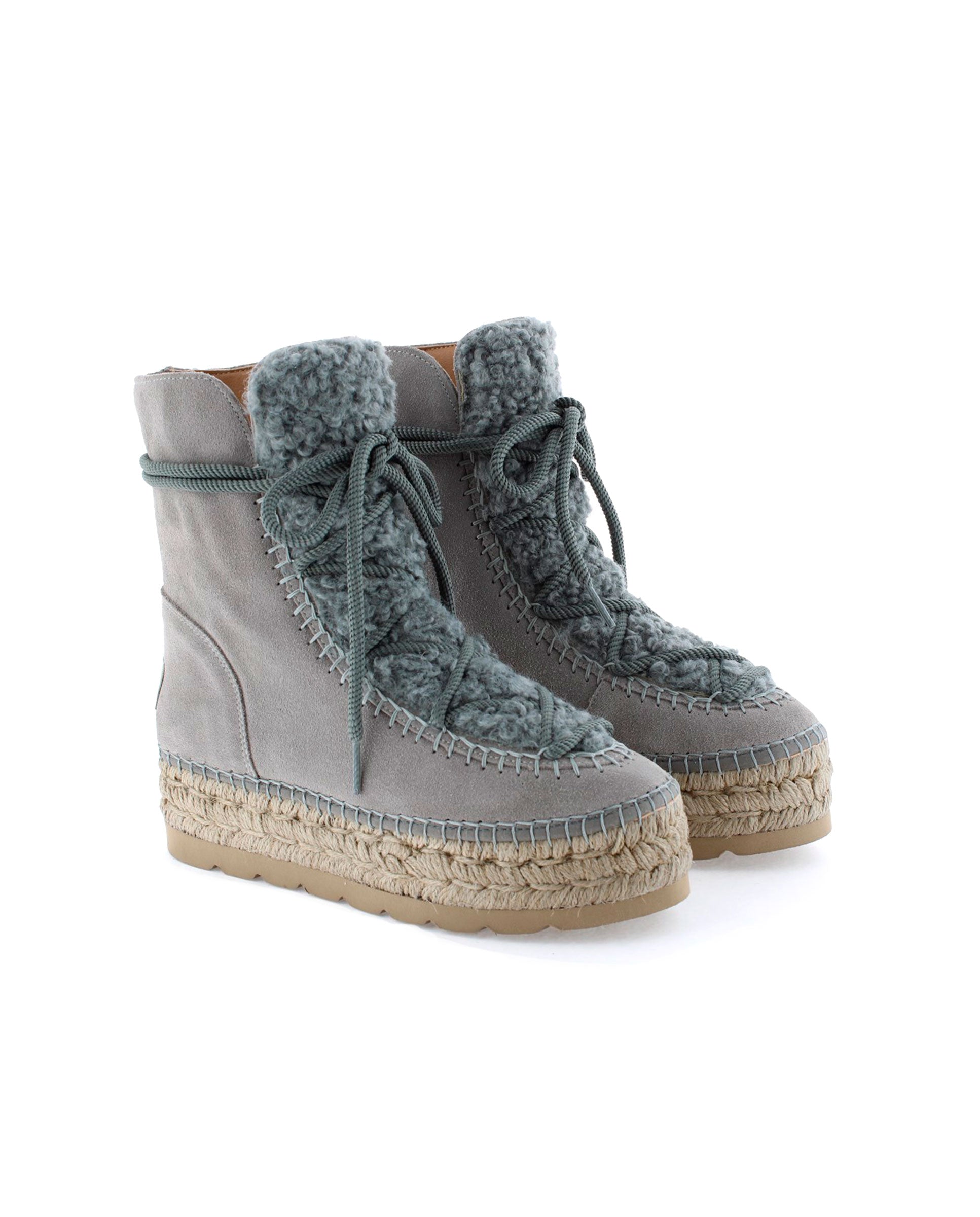 Merce Doble grey suede platform boot