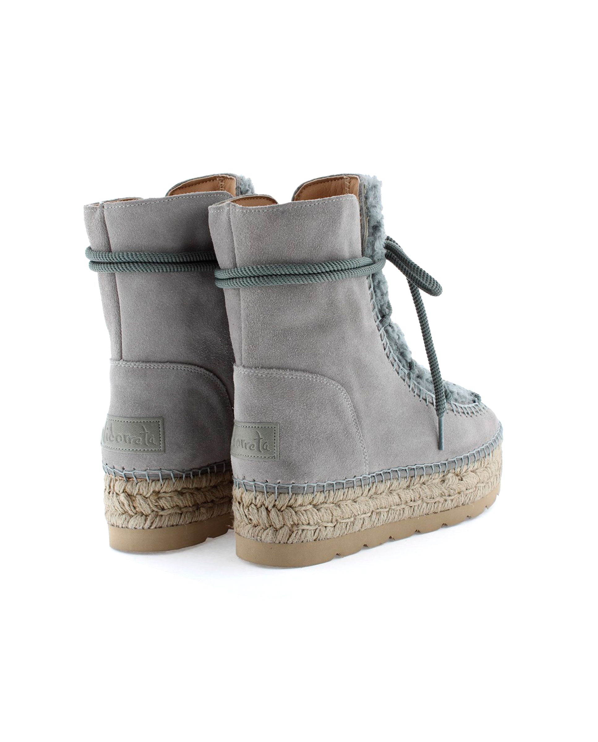 Merce Doble grey suede platform boot