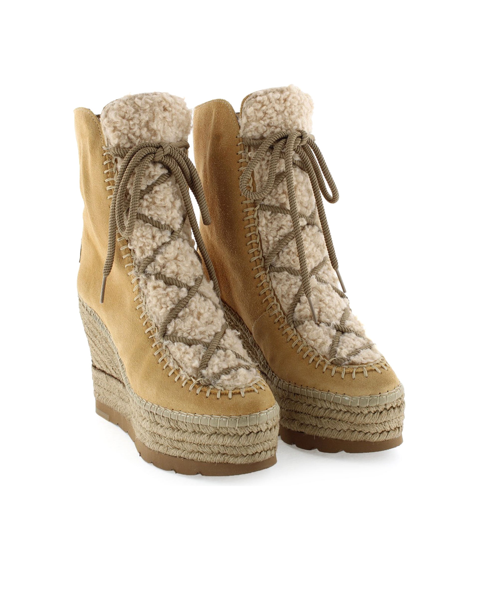 Botin borreguito en serraje camel Tilo 7
