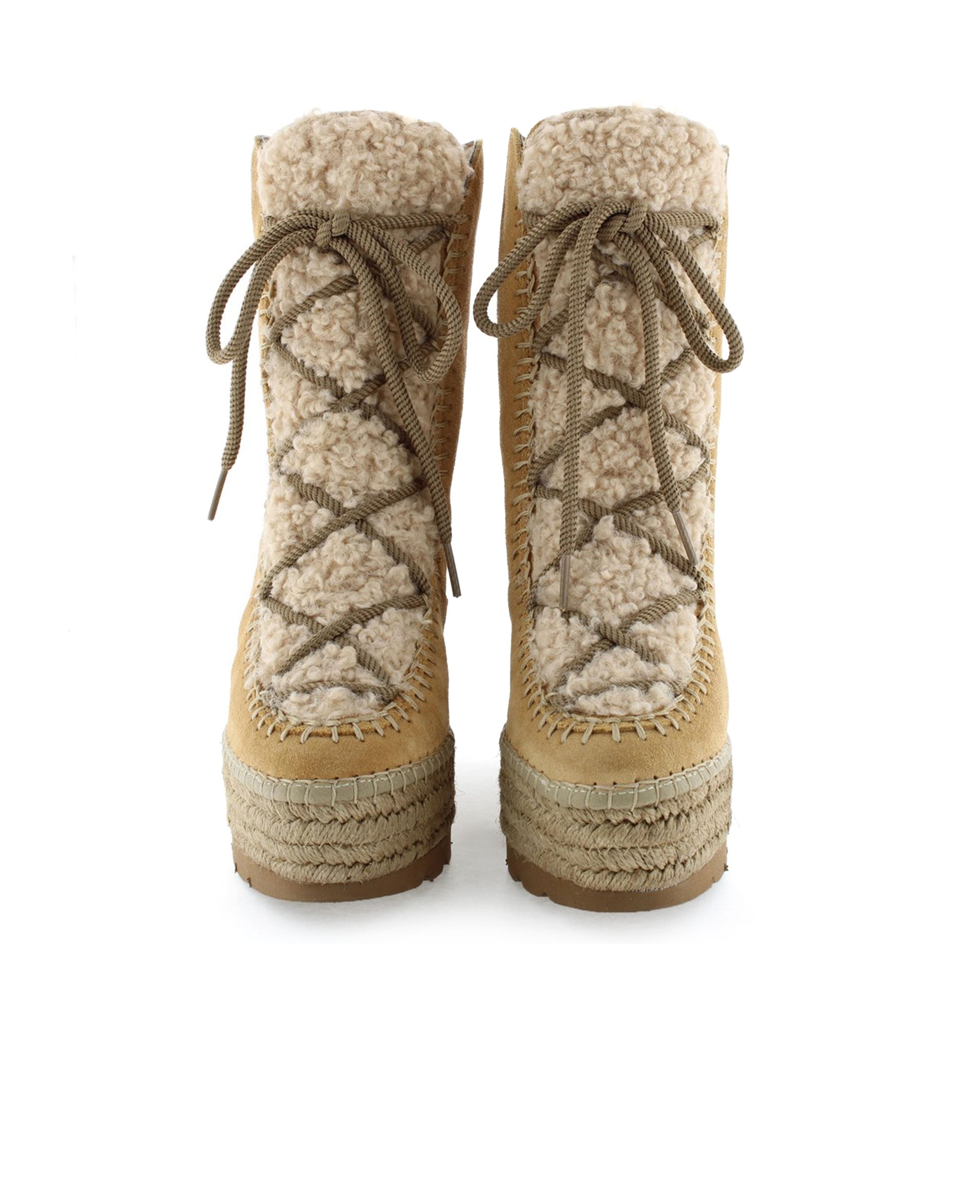Botin borreguito en serraje camel Tilo 7