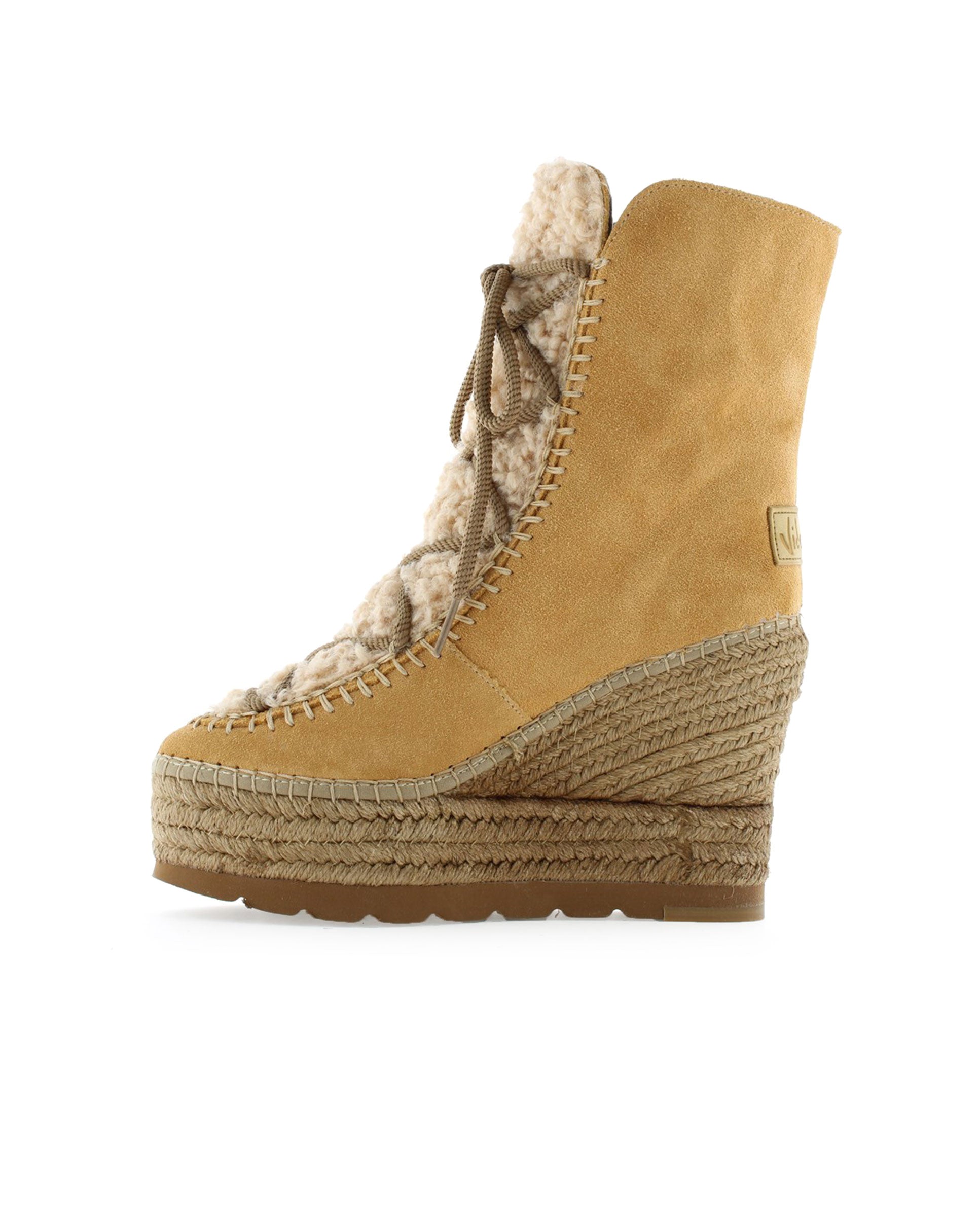 Botin borreguito en serraje camel Tilo 7