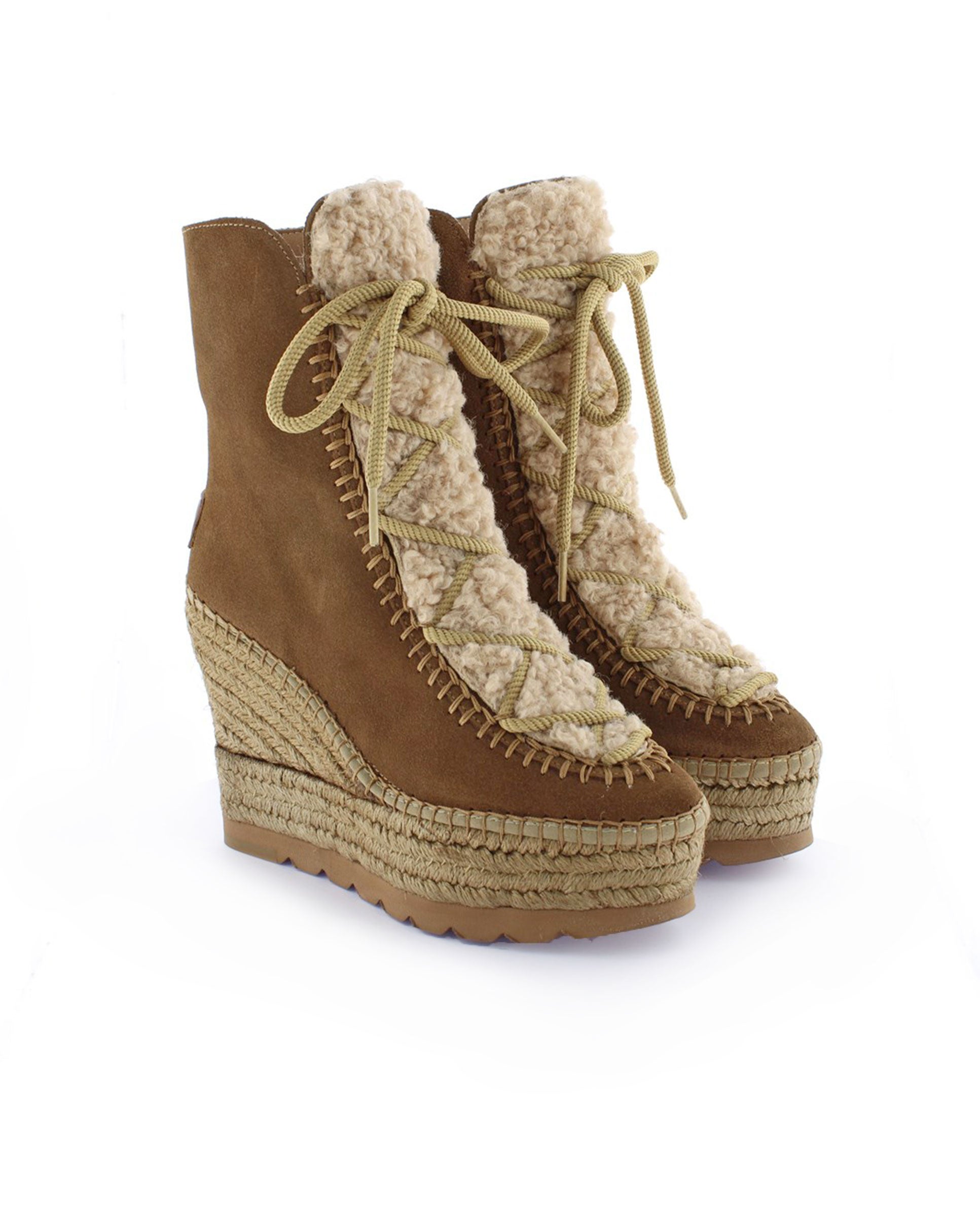 Camel suede sheepskin boot Tilo 7