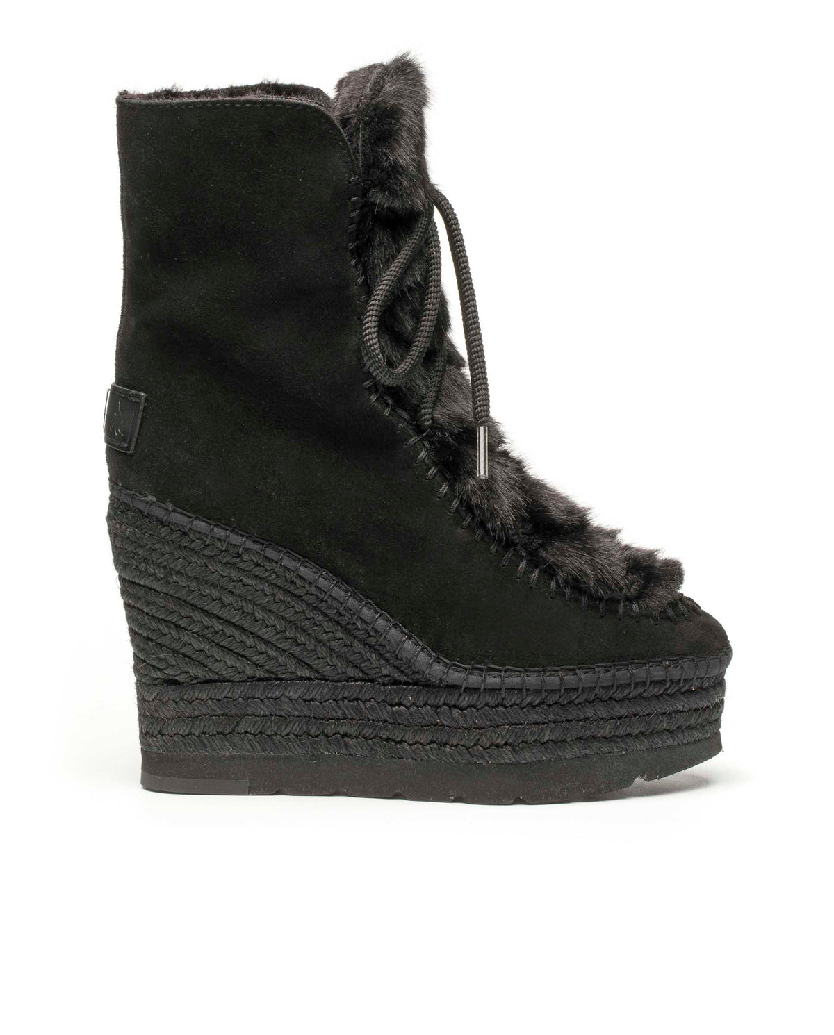 Botin de pelo en serraje negro Tilo 7